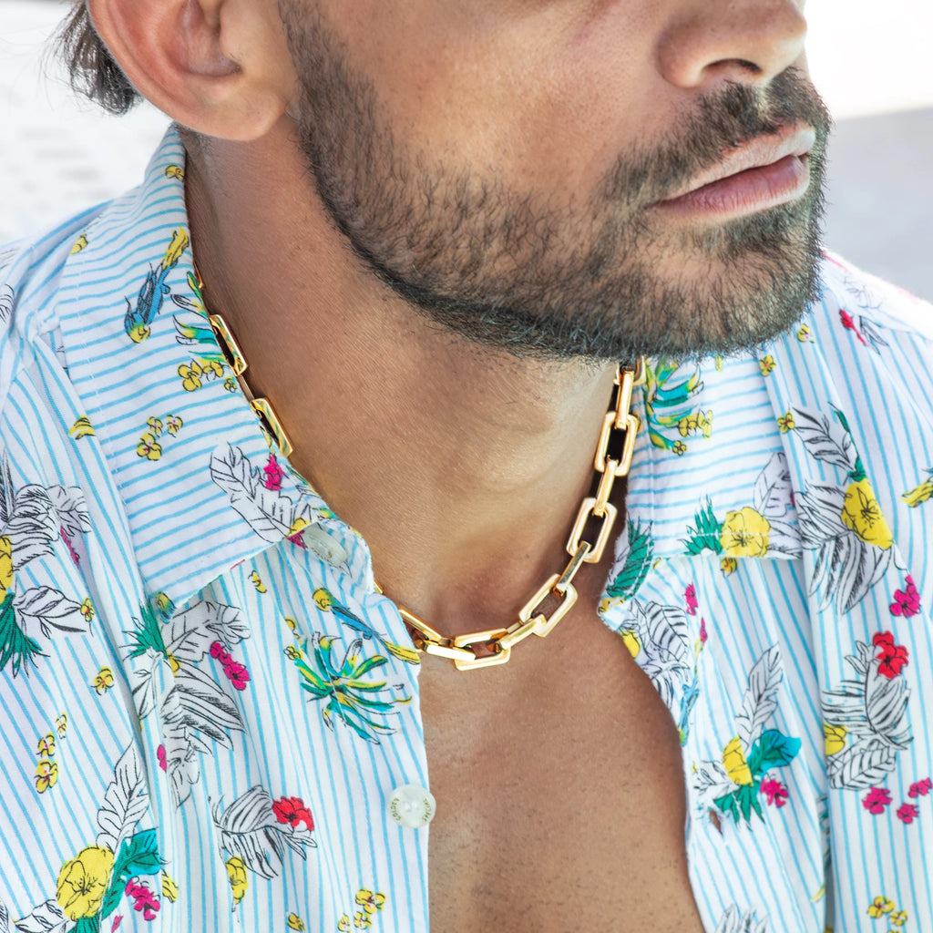 Bernal Golden Chunky Link Chain Necklace