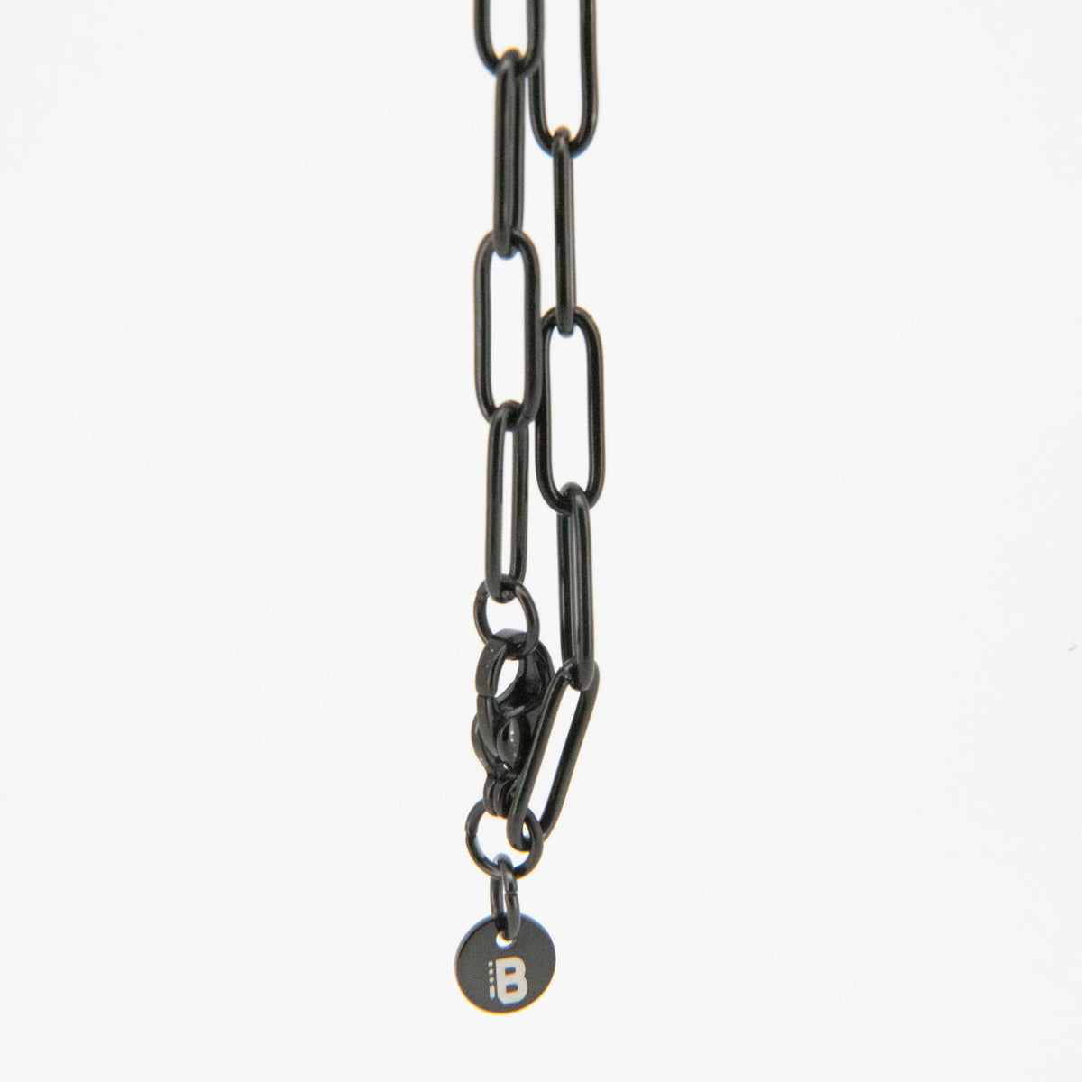 Black metal chain necklace.