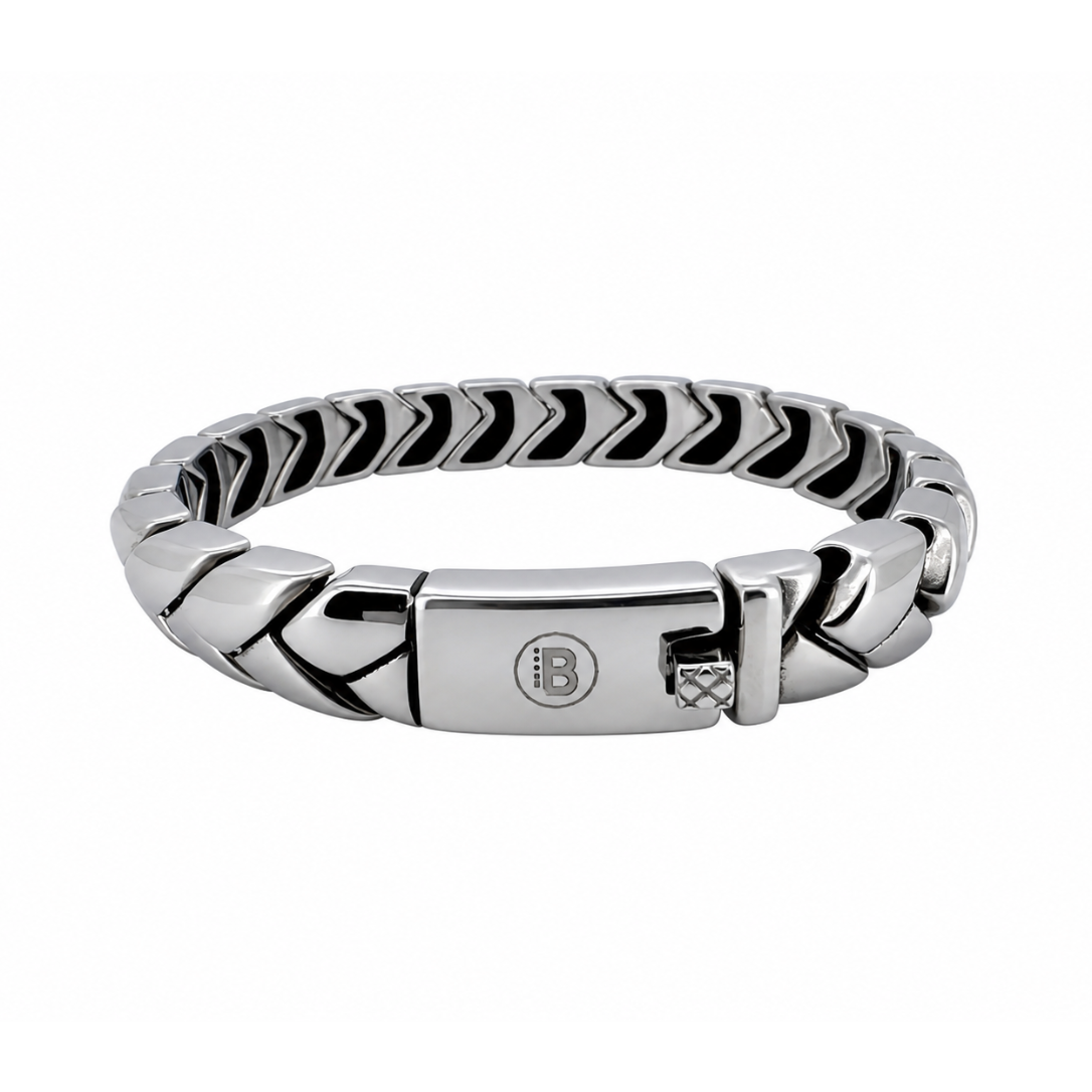 Bracelet chaîne Julio en acier inoxydable, 11 mm de large