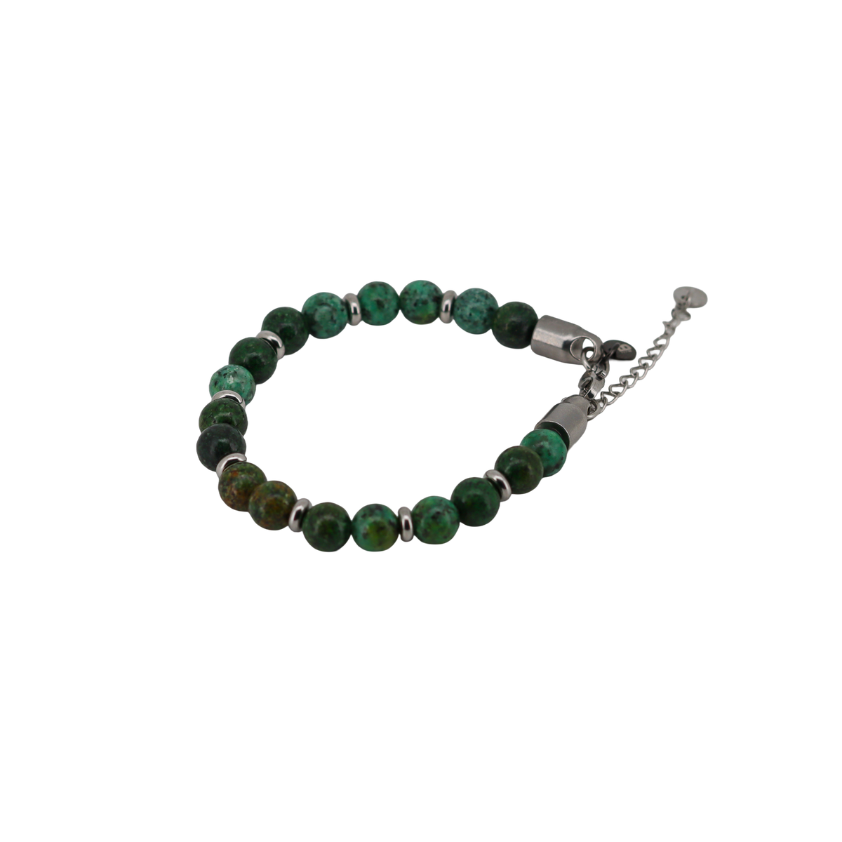 Pulsera de jade verde y negro con cuentas de Culann