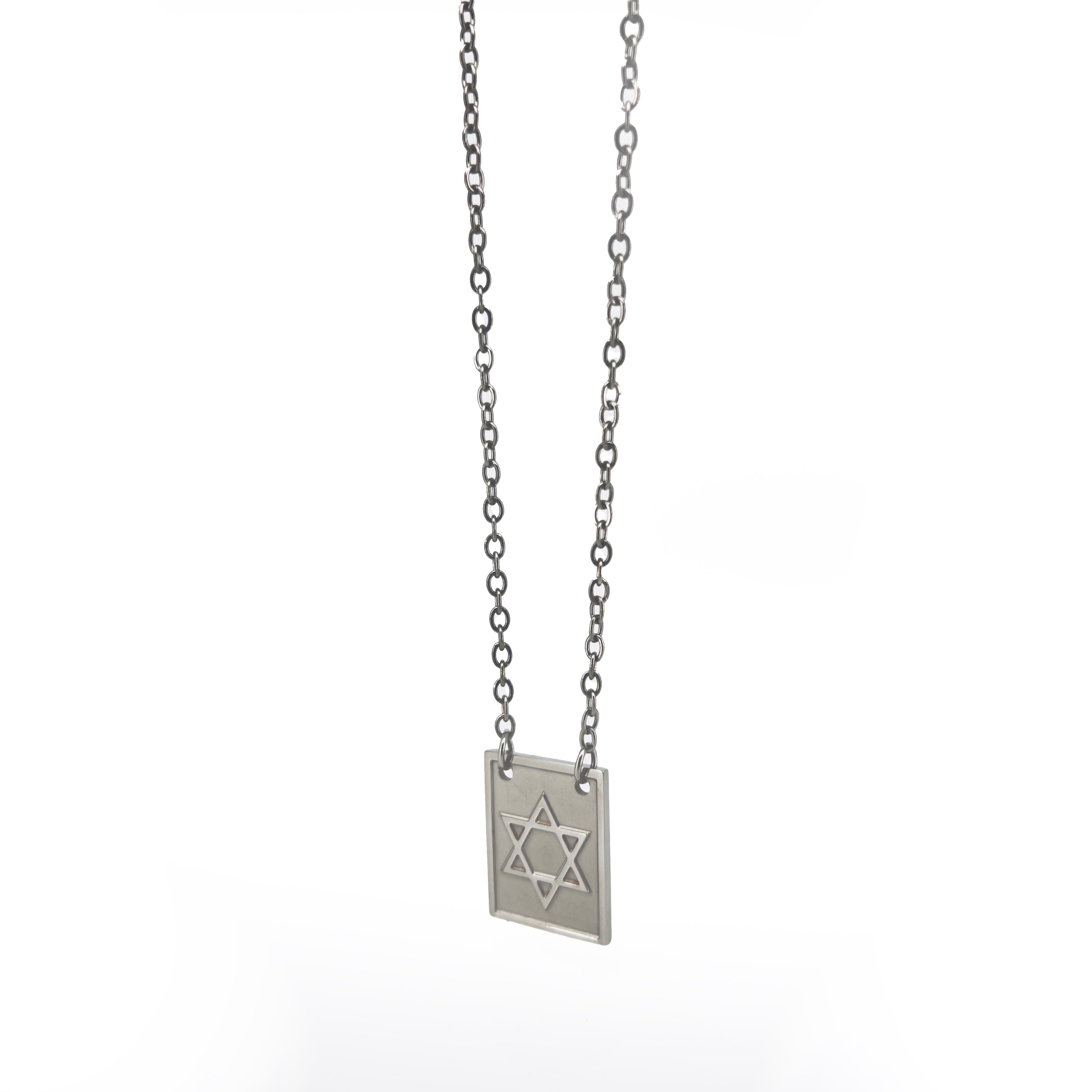 Ignazio Stainless Steel Chain Necklace with Symbolic Pendant