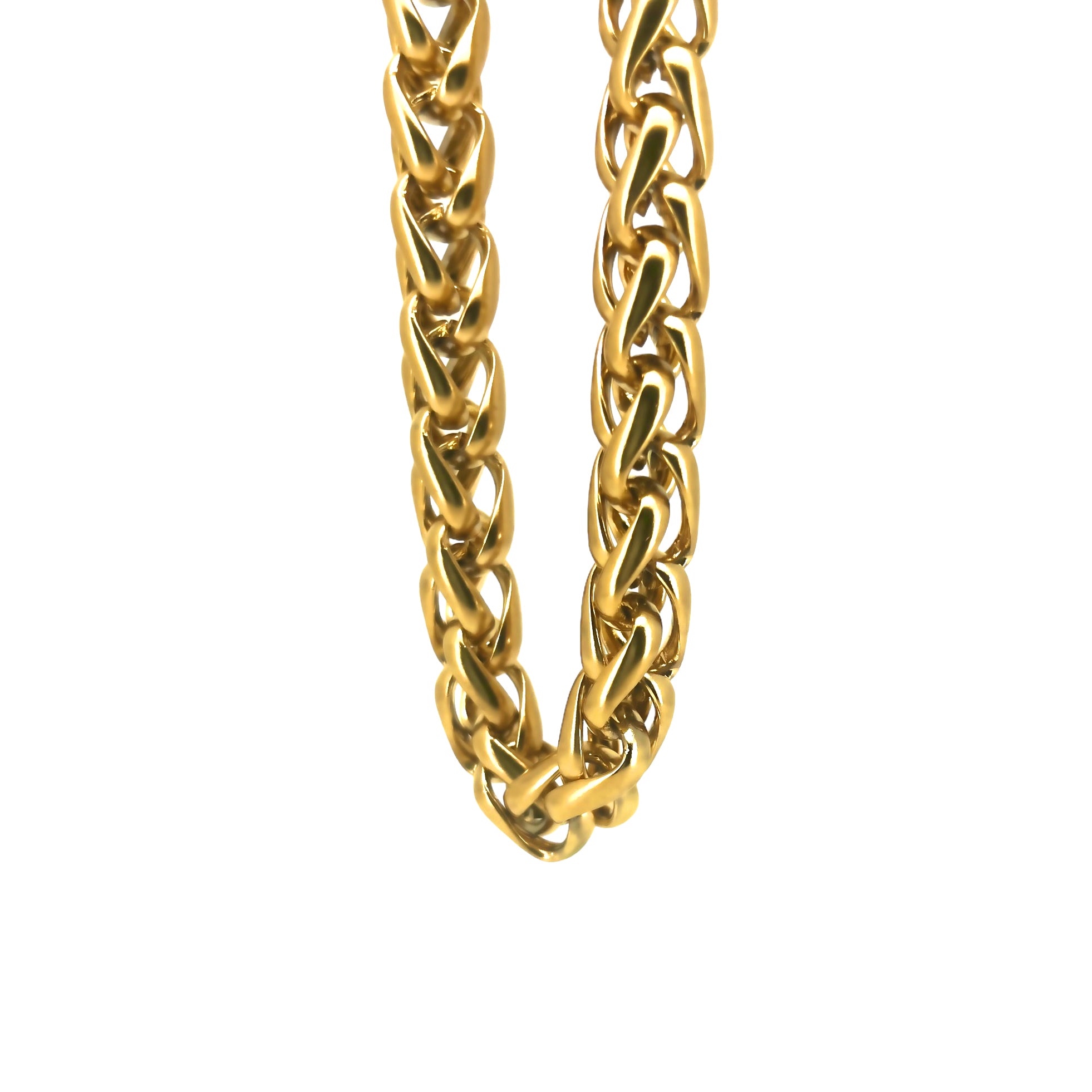 Enesenico Stainless Steel Wheat Chain Necklace