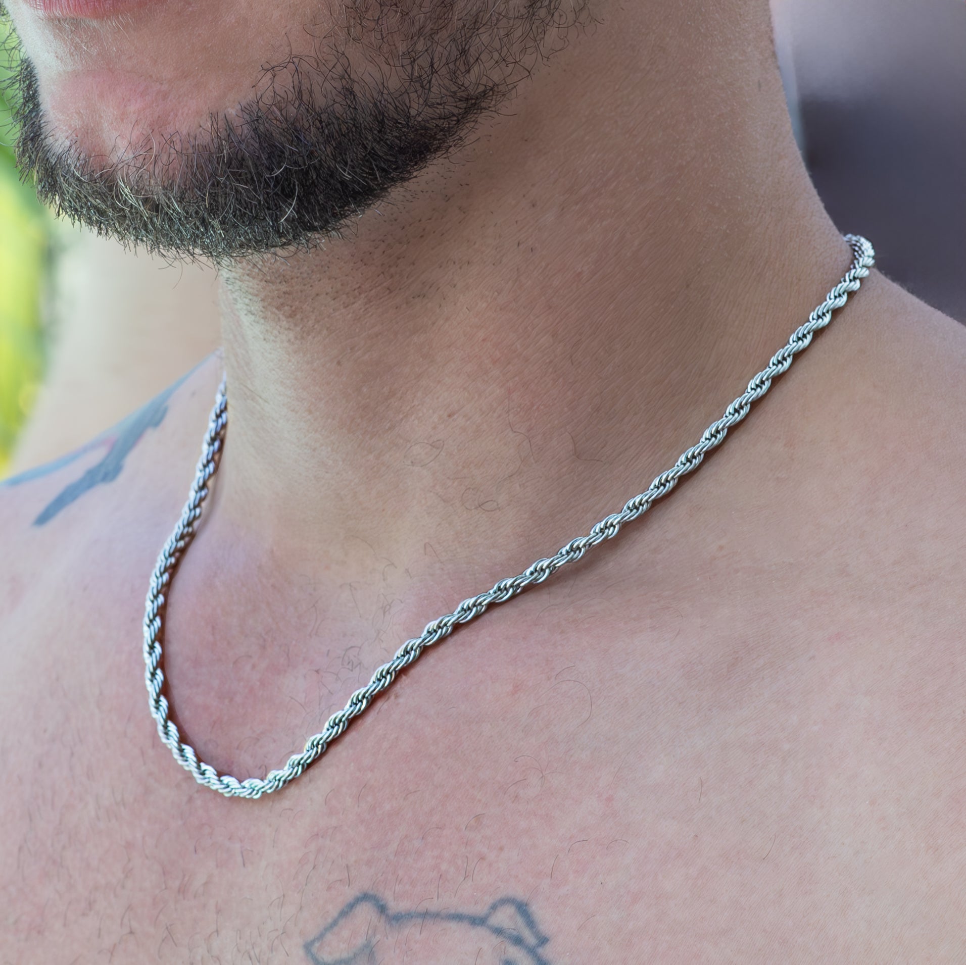 Grady Stainless Steel Rope Chain Necklace