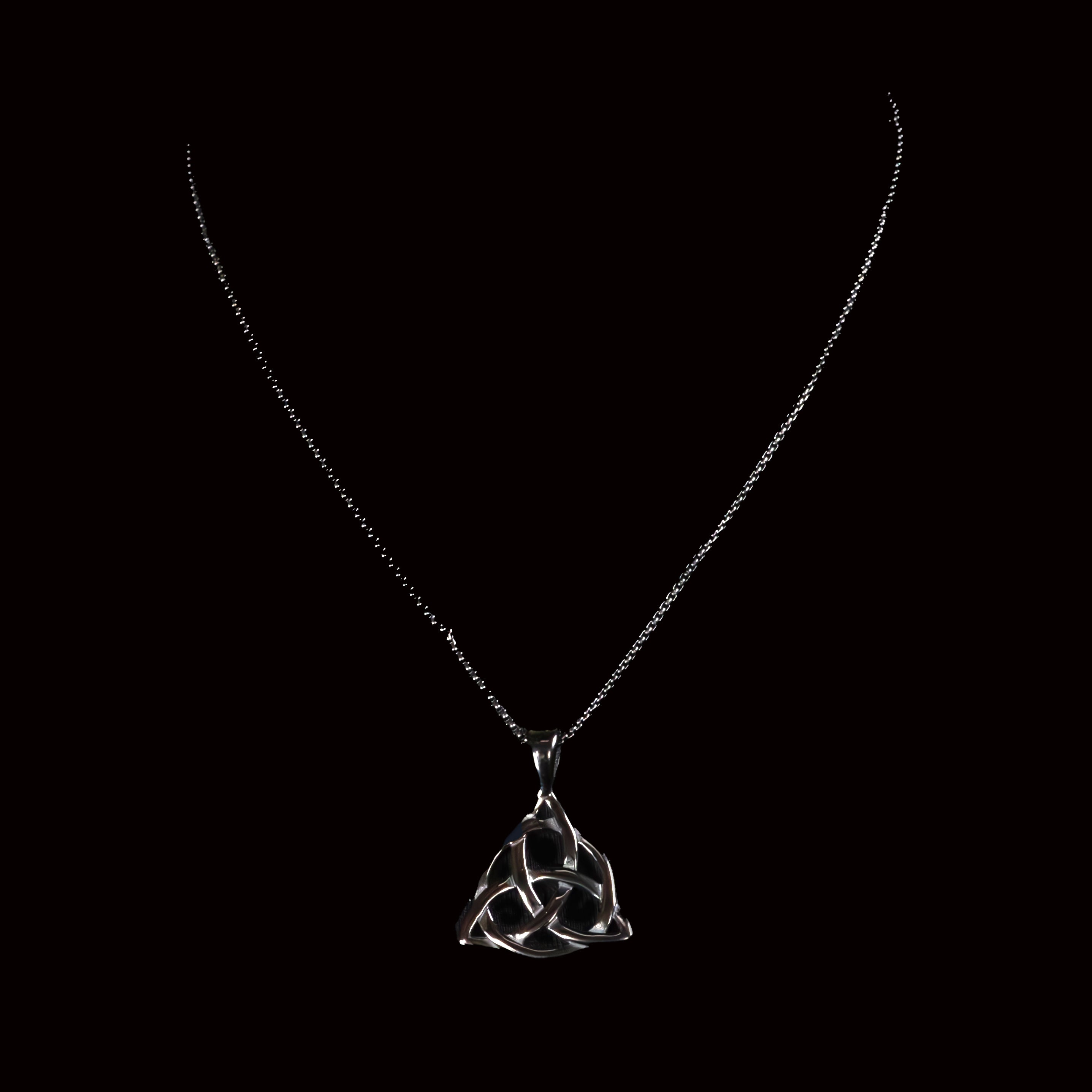Dunley Stainless Steel Necklace with Trinity Pendant