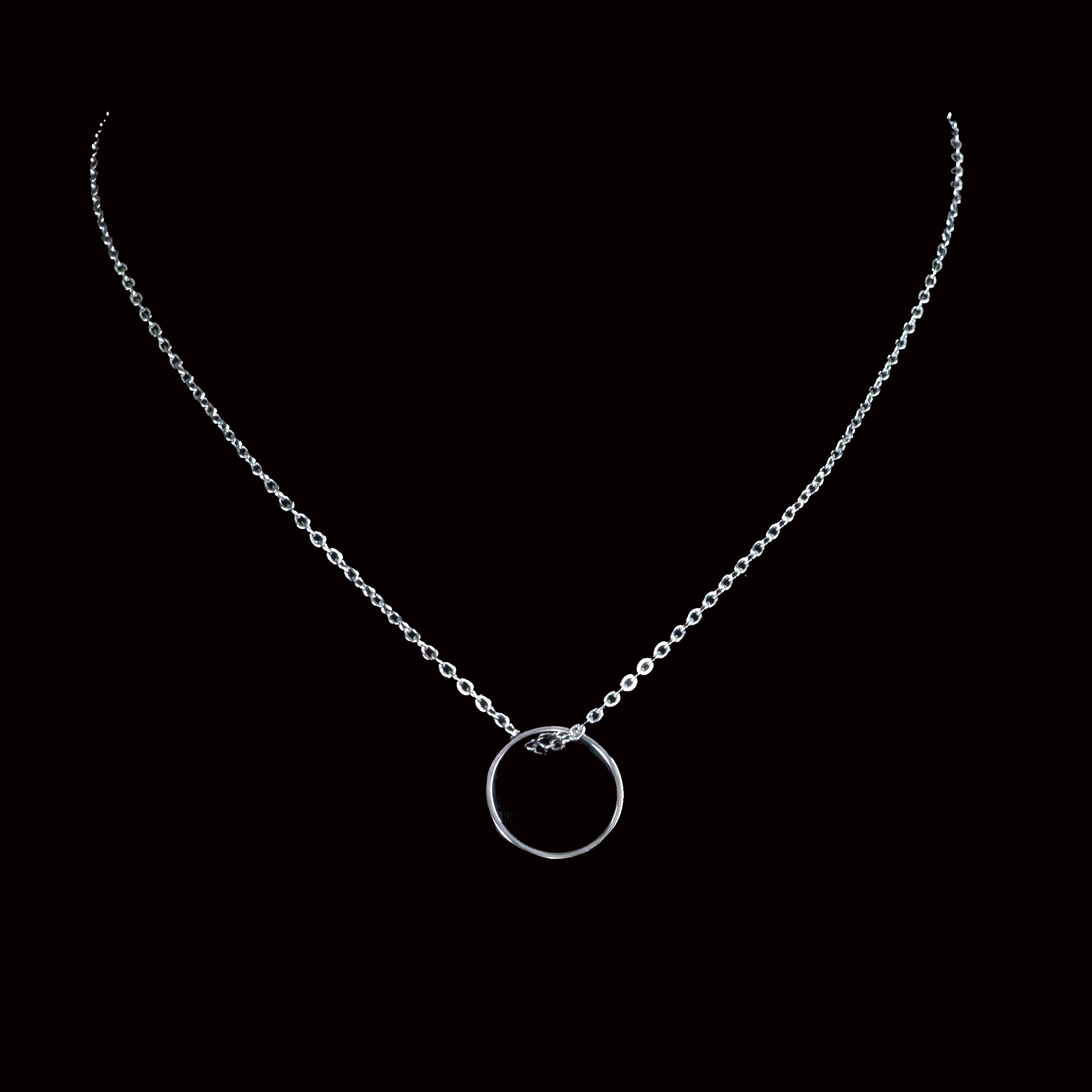 Myles Stainless Steel Necklace with Interlock Pendant