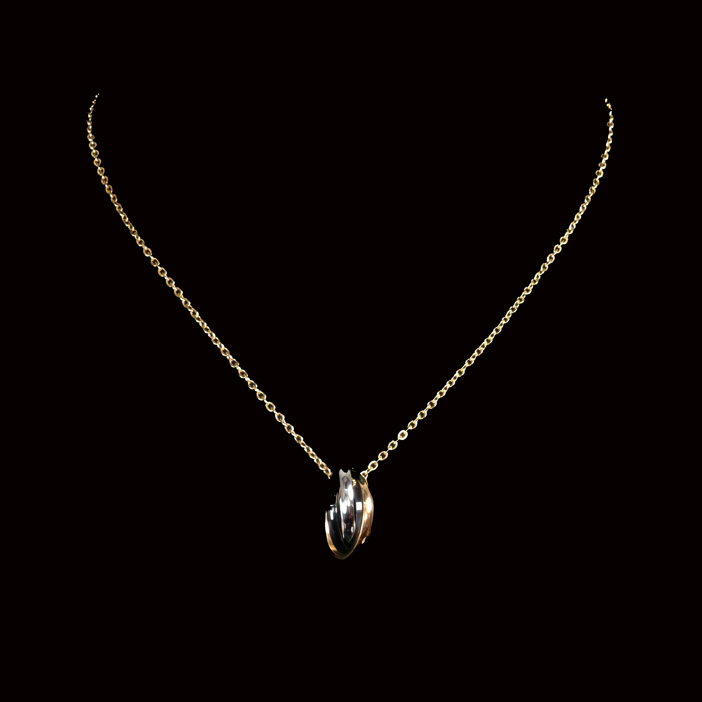 Homero Stainless Steel Necklace with Interlock Pendant
