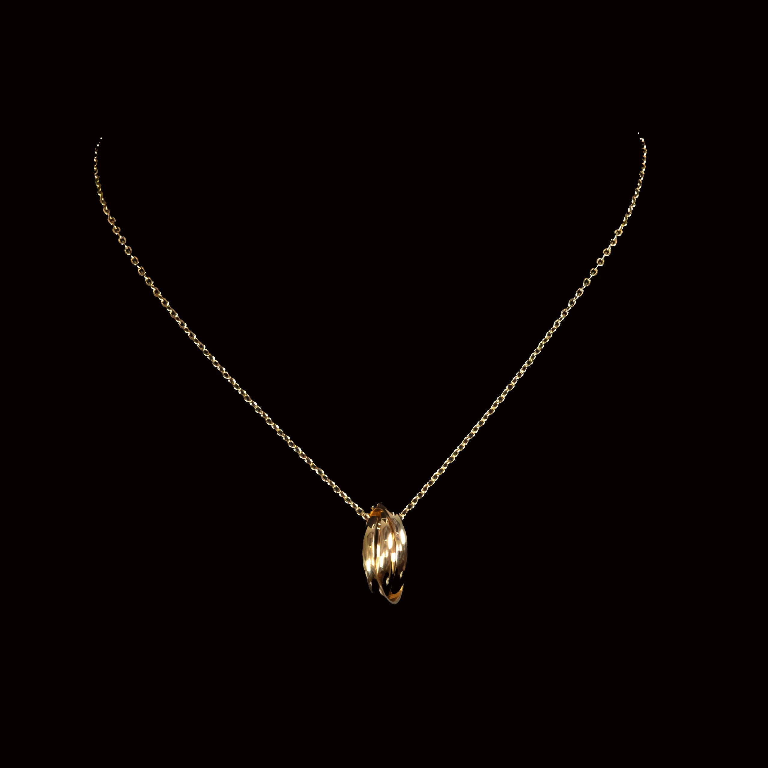 Latham Stainless Steel Necklace with Interlock Pendant