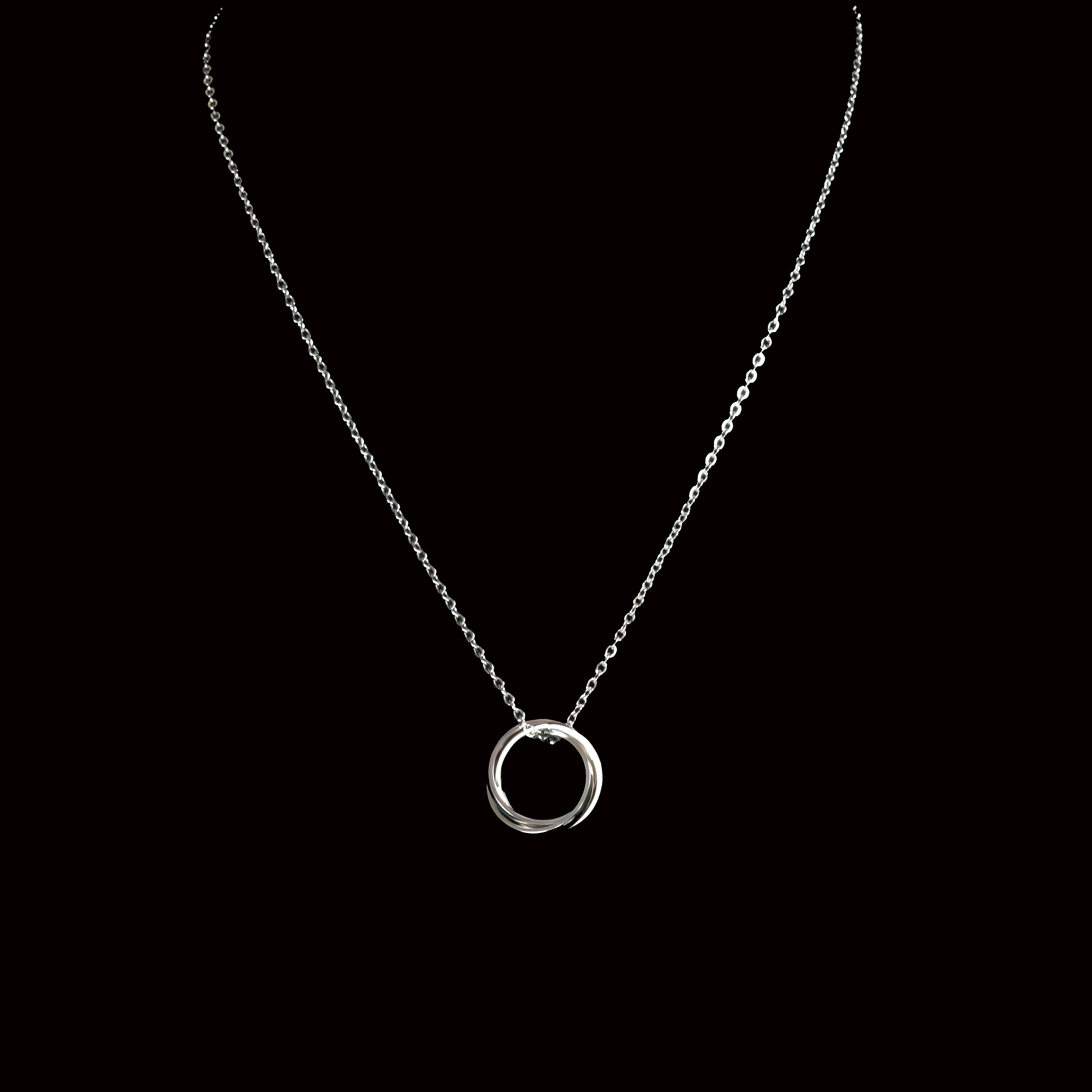 Ira Stainless Steel Necklace with Interlock Pendant