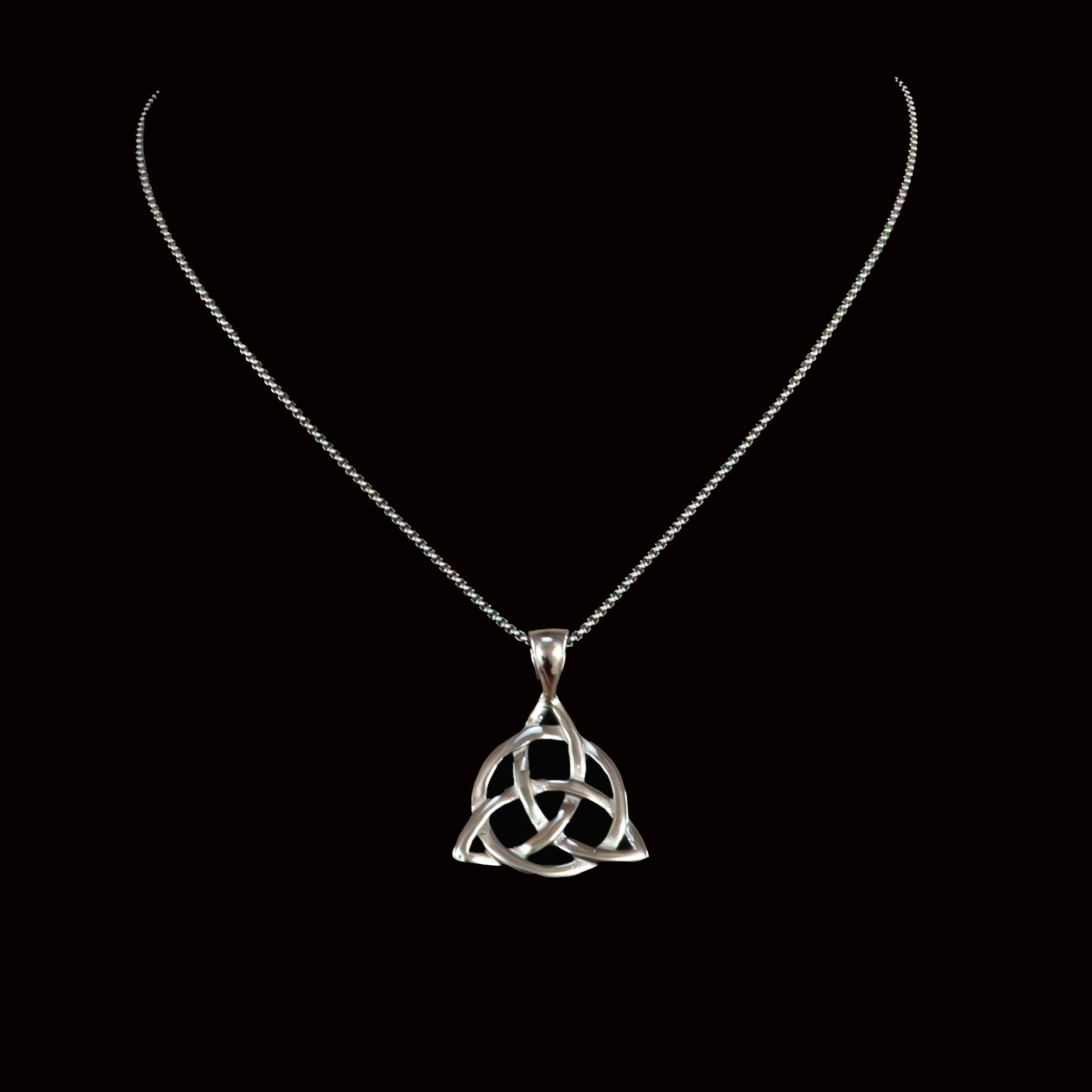 Cowen Stainless Steel Necklace with Trinity Pendant