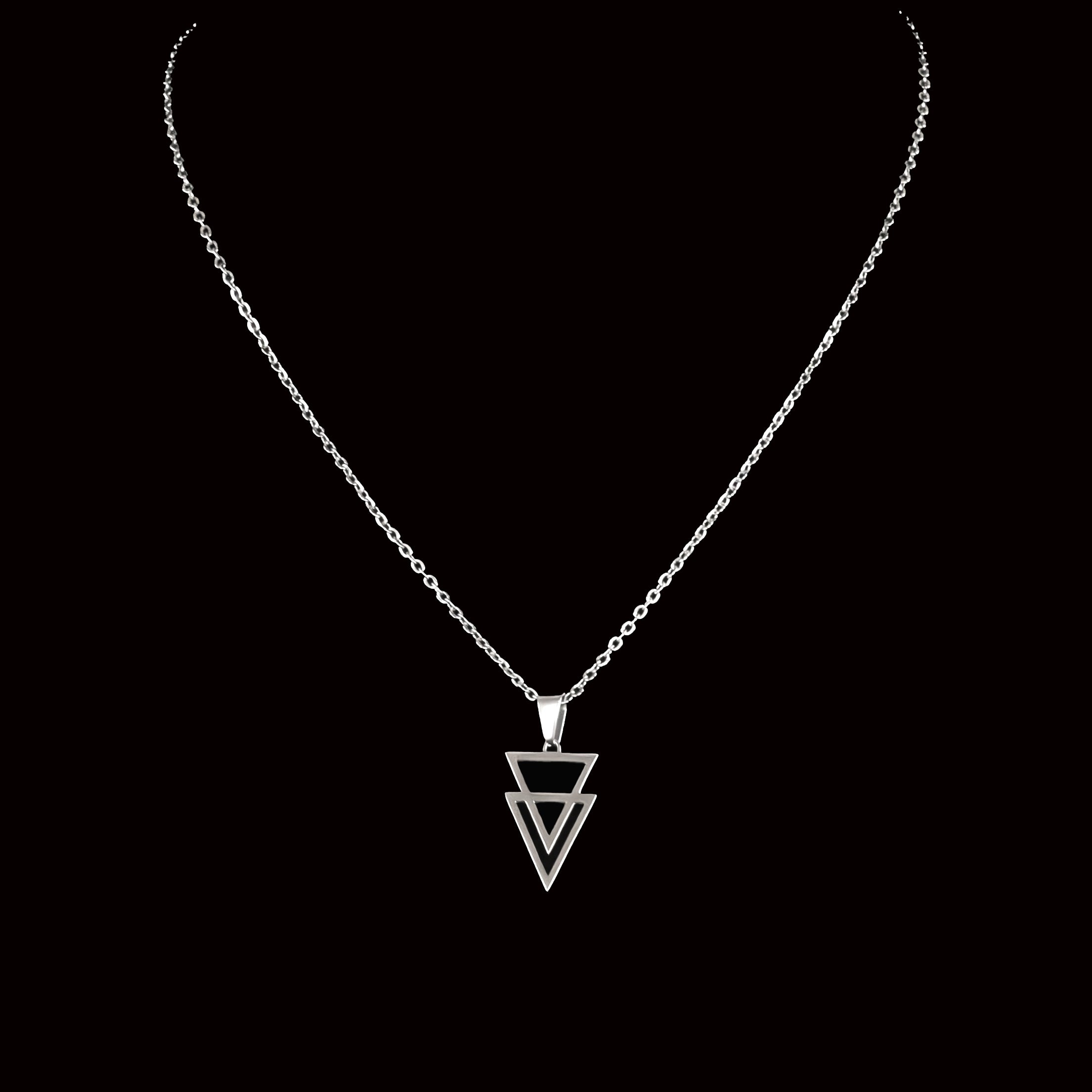 Jakob Stainless Steel Necklace with Triangle Pendant