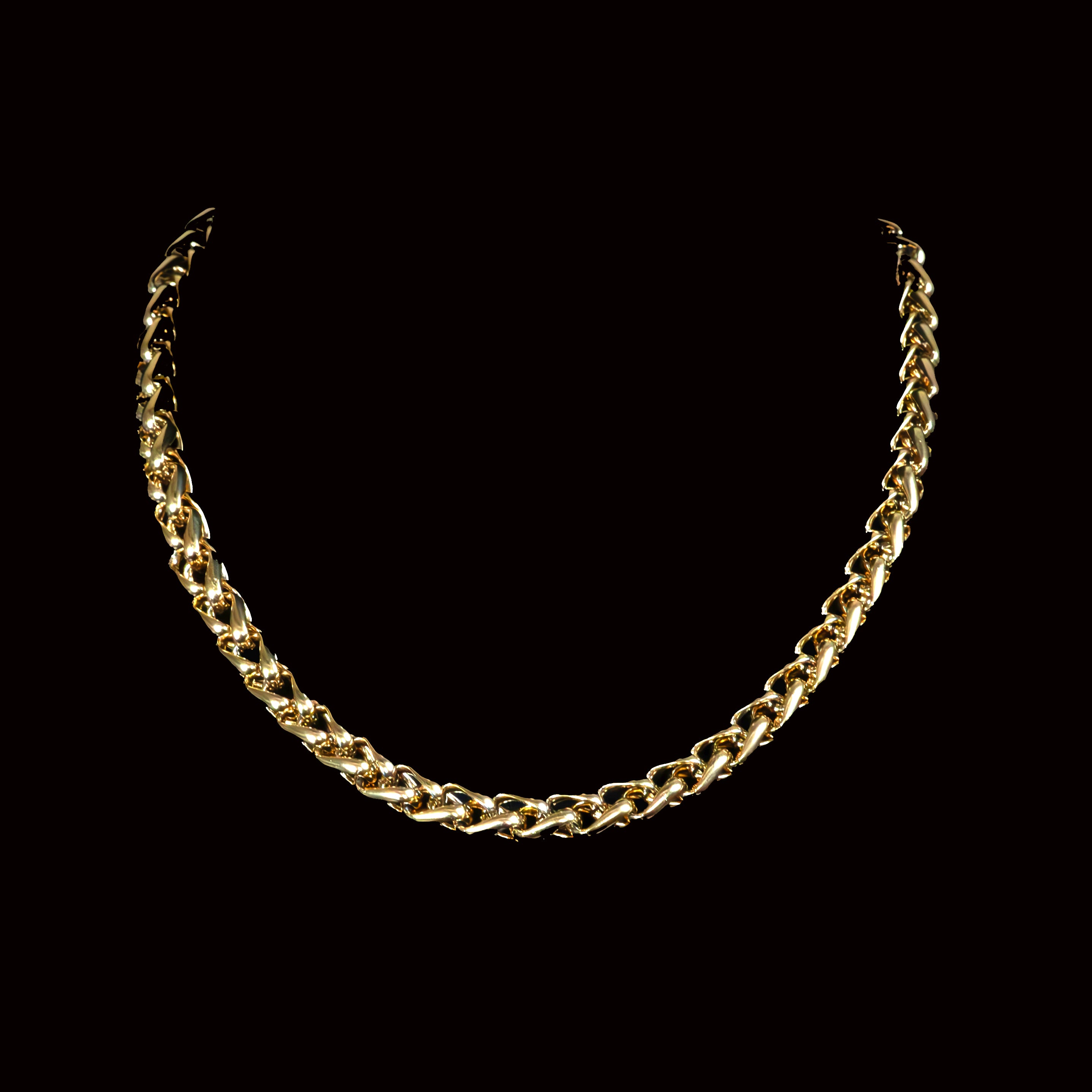 Enesenico Stainless Steel Wheat Chain Necklace