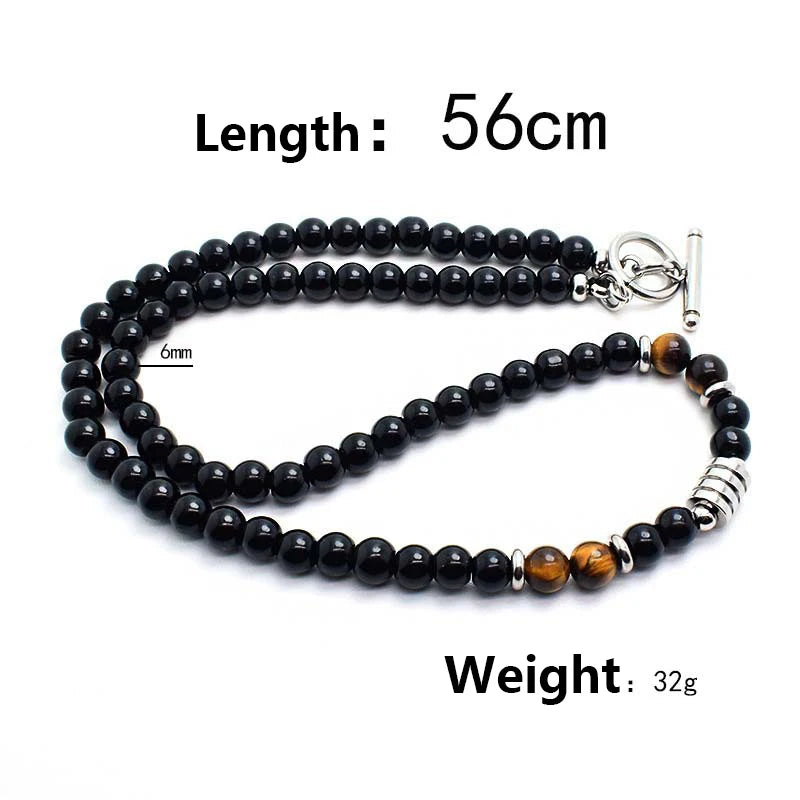 Collier ras du cou en perles et pierres de carte Oswin