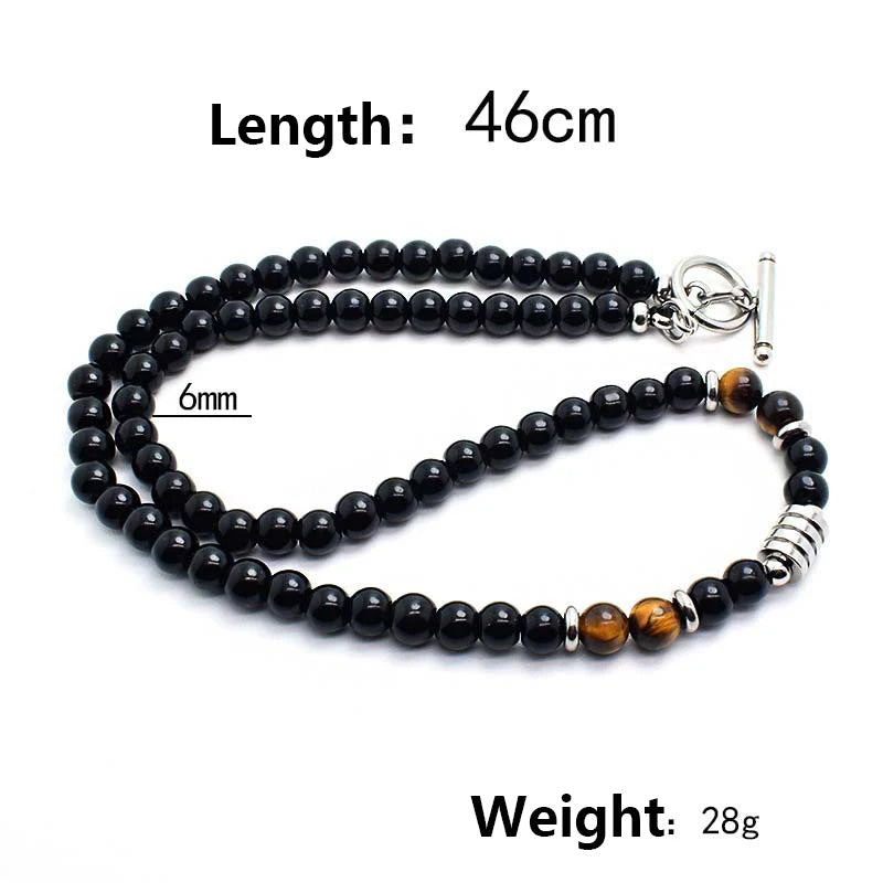 Collier ras du cou en perles et pierres de carte Oswin