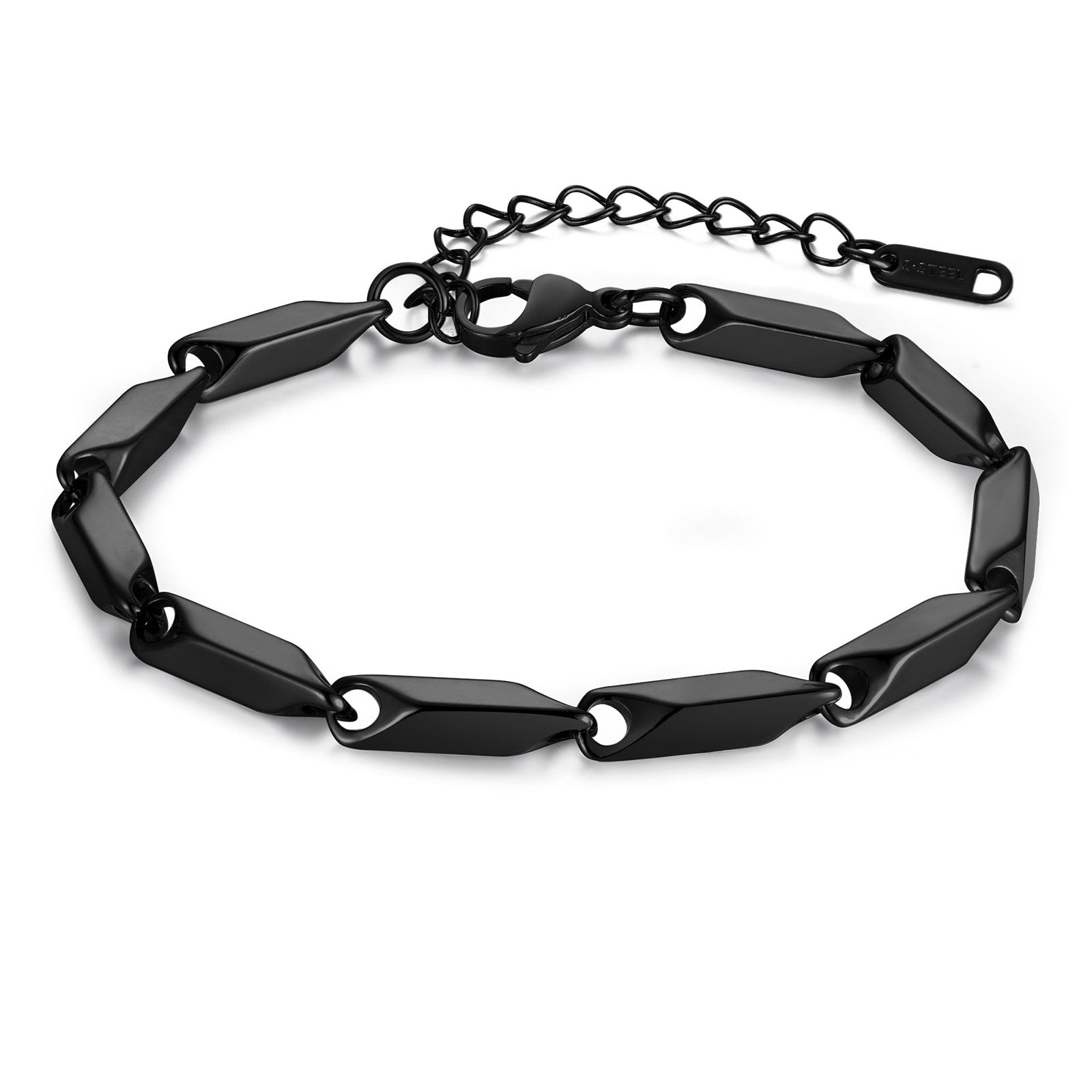 Huguito Stainless Steel Bar Link Bracelet