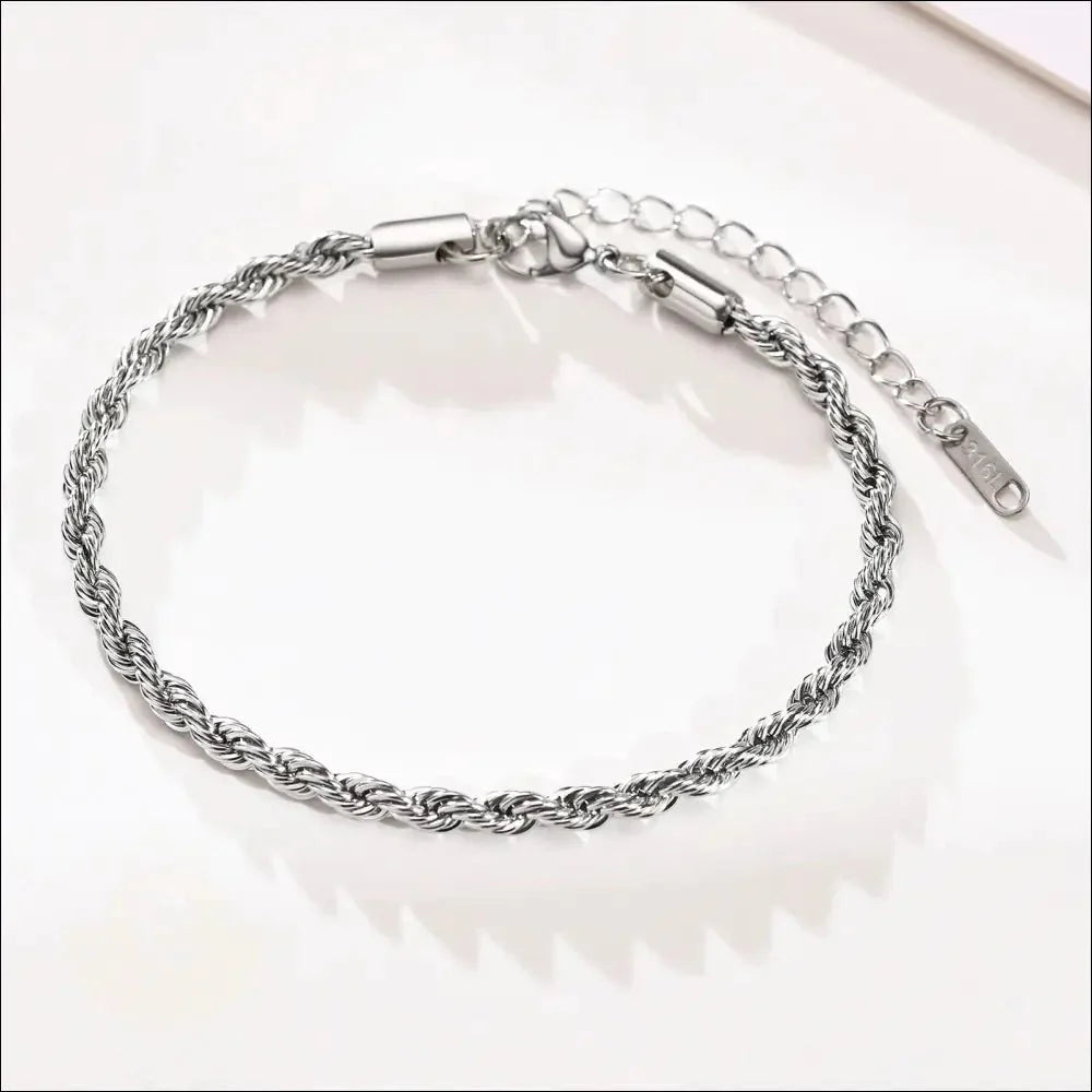 Bracelet chaîne en corde Aron