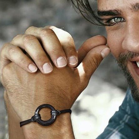 Leandro Circle of Life Leather Bracelet