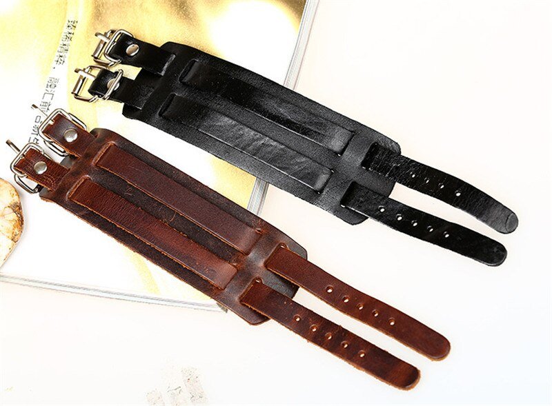 Ugolino Leather Buckle Cuff 1.97’ | 5cm