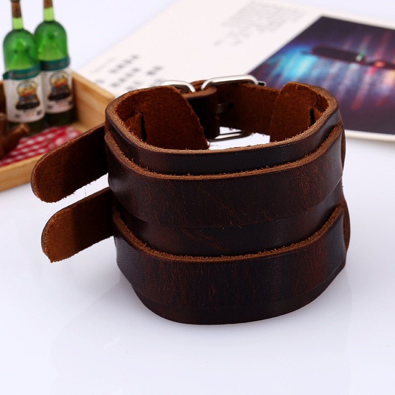 Ugolino Leather Buckle Cuff 1.97’ | 5cm