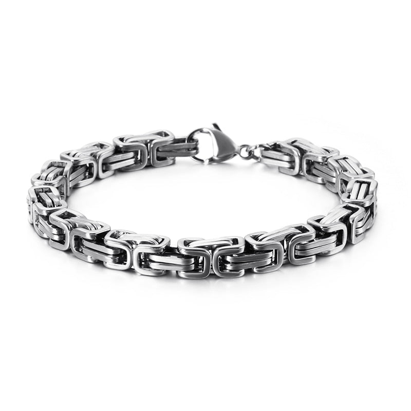 Ismael Stainless Steel Byzantine Chain Bracelet
