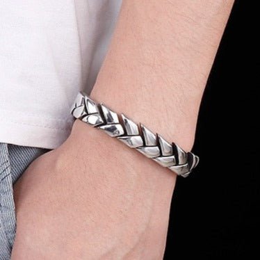 Julio Stainless Steel Chain Bracelet 11mm Wide - BERML BY DESIGN JEWELRY FOR MEN