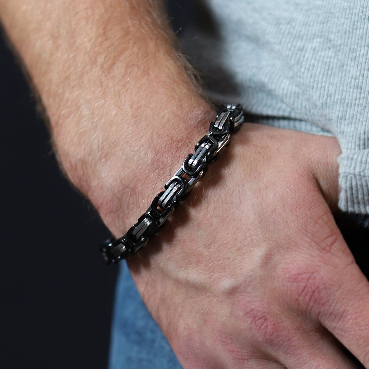 Ishmael Stainless Steel Byzantine Chain Bracelet Collection - BERML BY DESIGN JEWELRY FOR MEN