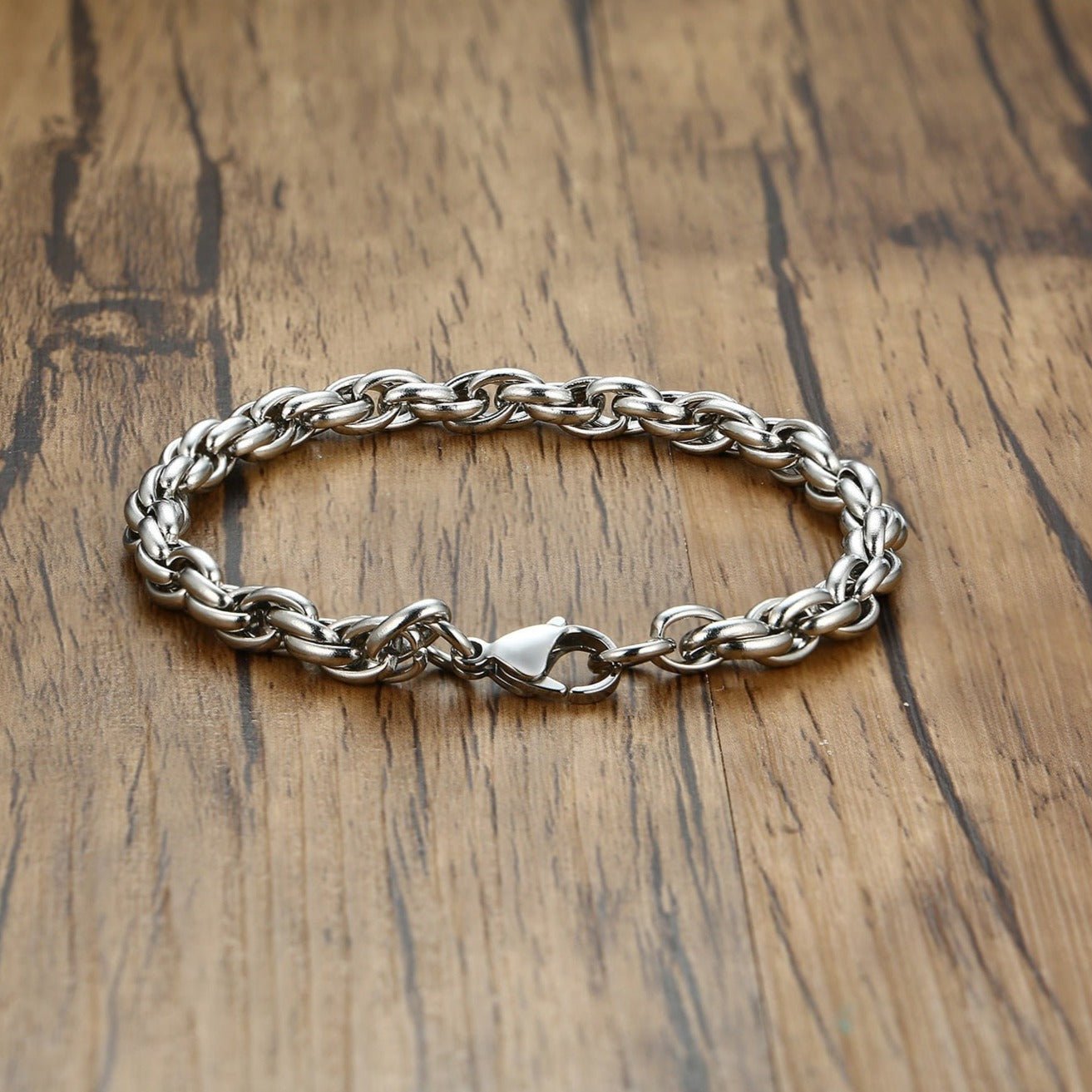 Bracelet chaîne en corde torsadée Clavio