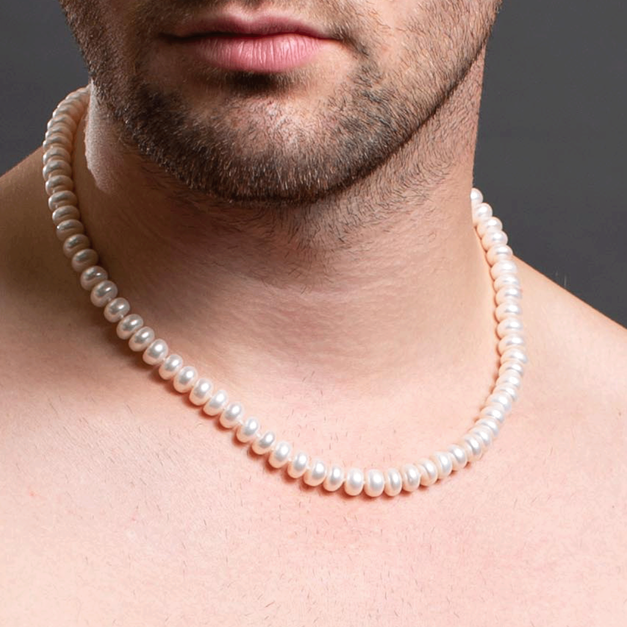 Collar de hilo de perlas naturales de agua dulce Antiago