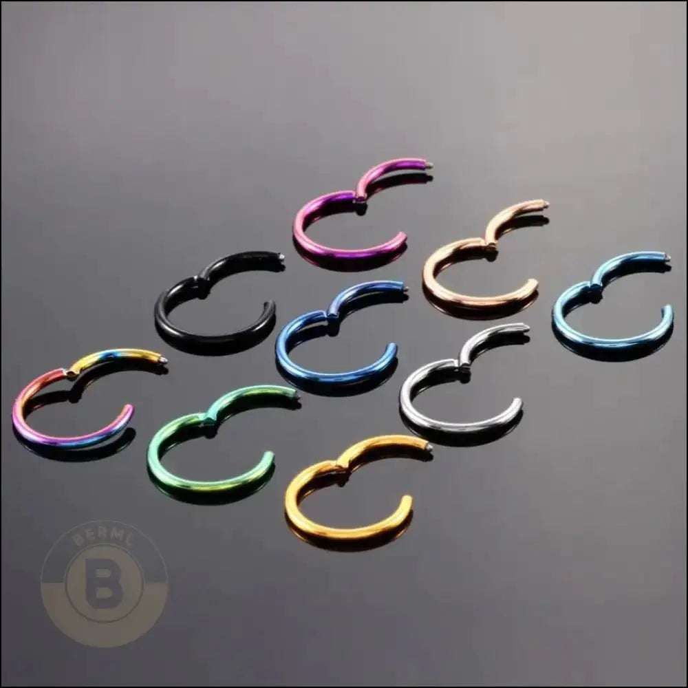 Bjorn Titanium Hinged Body Ring Rainbow - BERML BY DESIGN JEWELRY FOR MEN