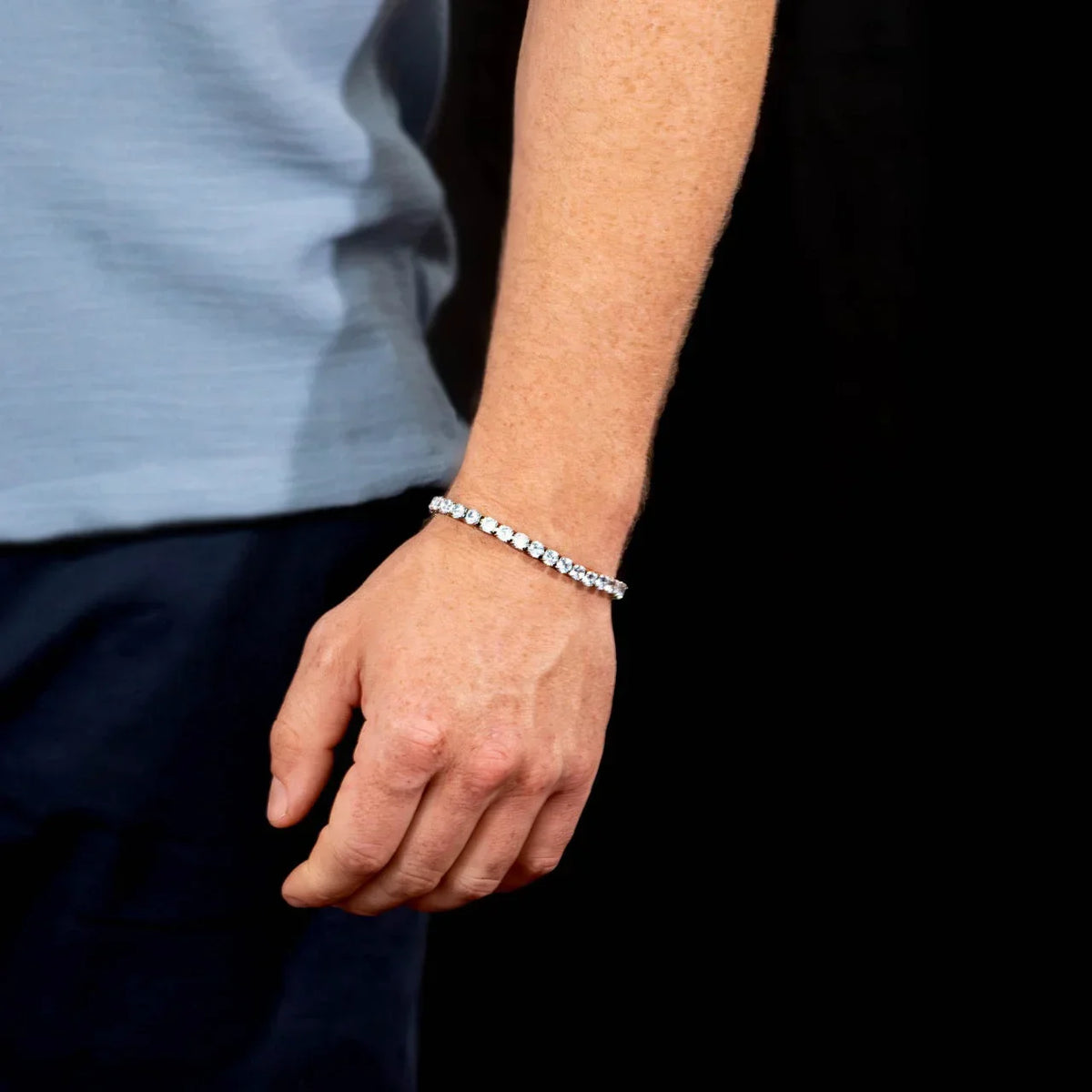 Diamond tennis bracelet.