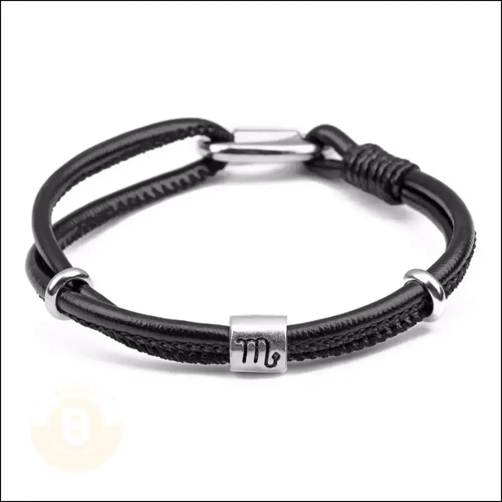 Cunopectus Zodiac Leather Bracelet - BERML BY DESIGN JEWELRY FOR MEN