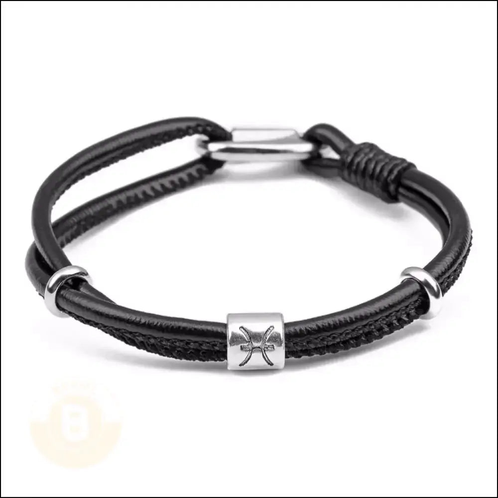Cunopectus Zodiac Leather Bracelet - BERML BY DESIGN JEWELRY FOR MEN