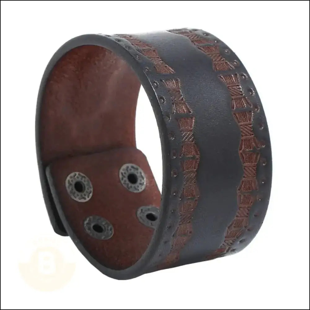 Danialo Brown Leather Bracelet (Wide) - BERML BY DESIGN JEWELRY FOR MEN