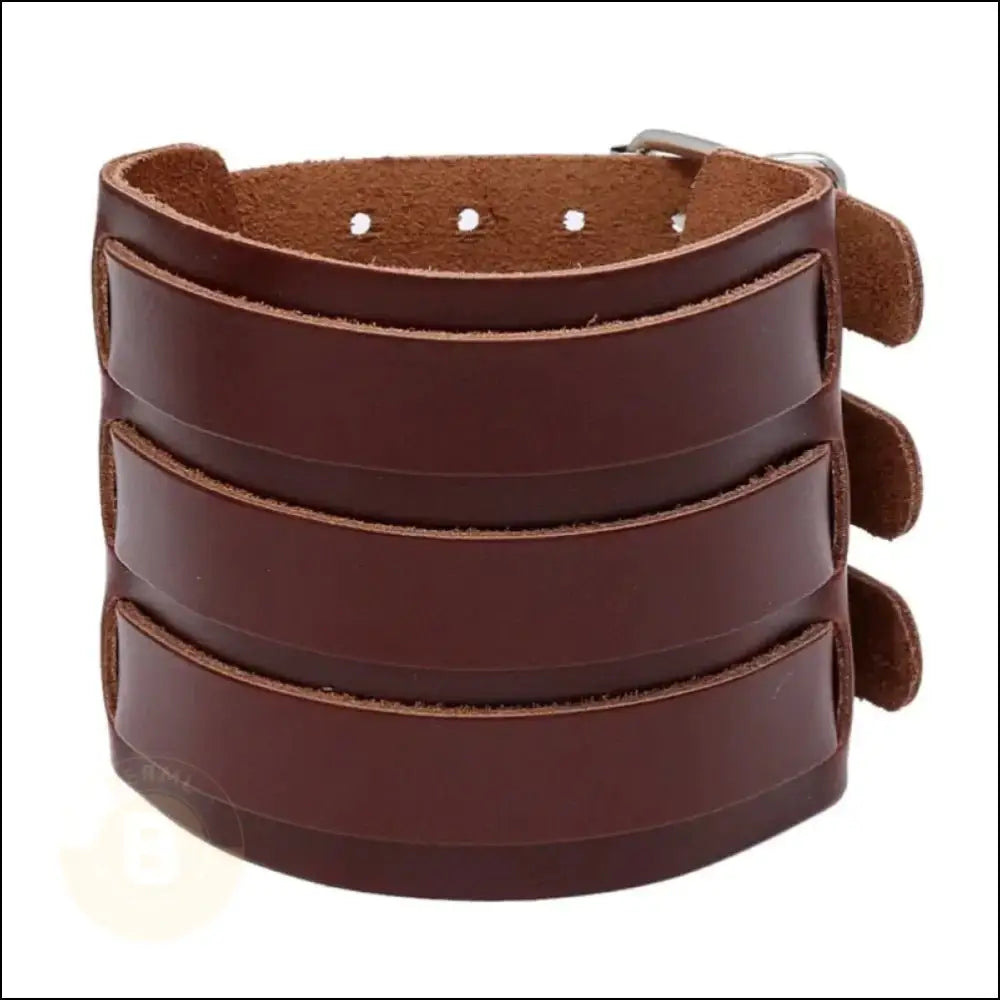 Jaime Wide Leather Cuff - BERML BY DESIGN JEWELRY FOR MEN