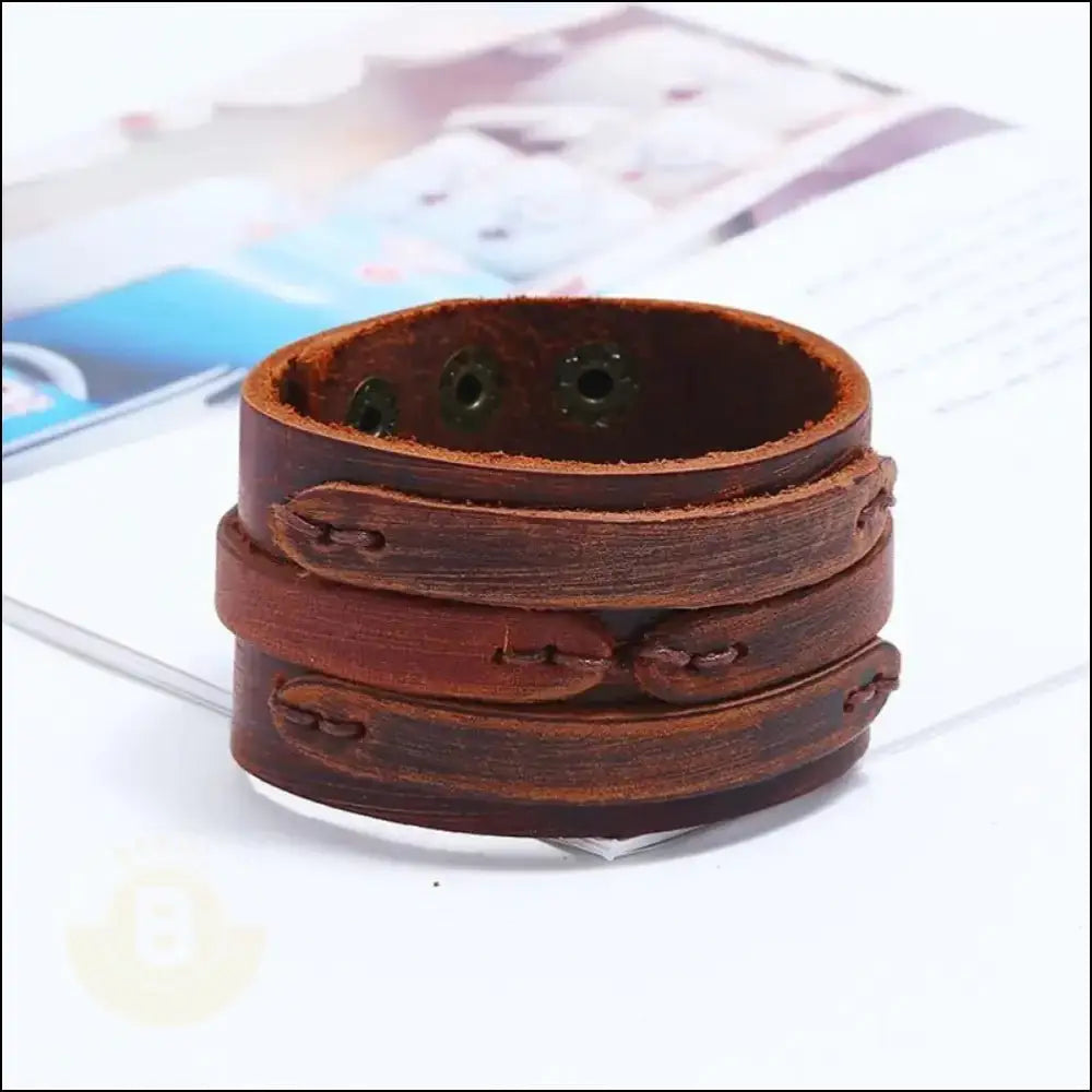 Jaime Wide Leather Cuff - BERML BY DESIGN JEWELRY FOR MEN