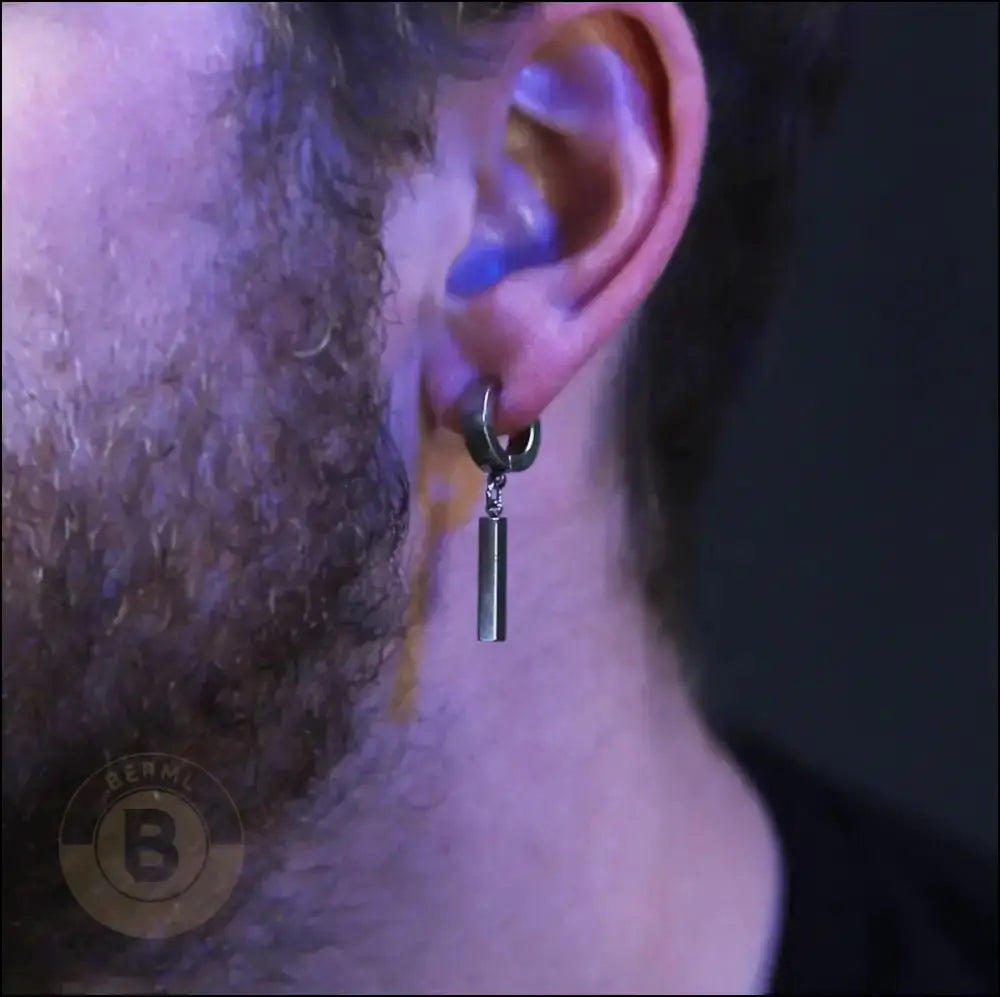 Kasyn Stainless Steel Drop Earring - BERML BY DESIGN JEWELRY FOR MEN