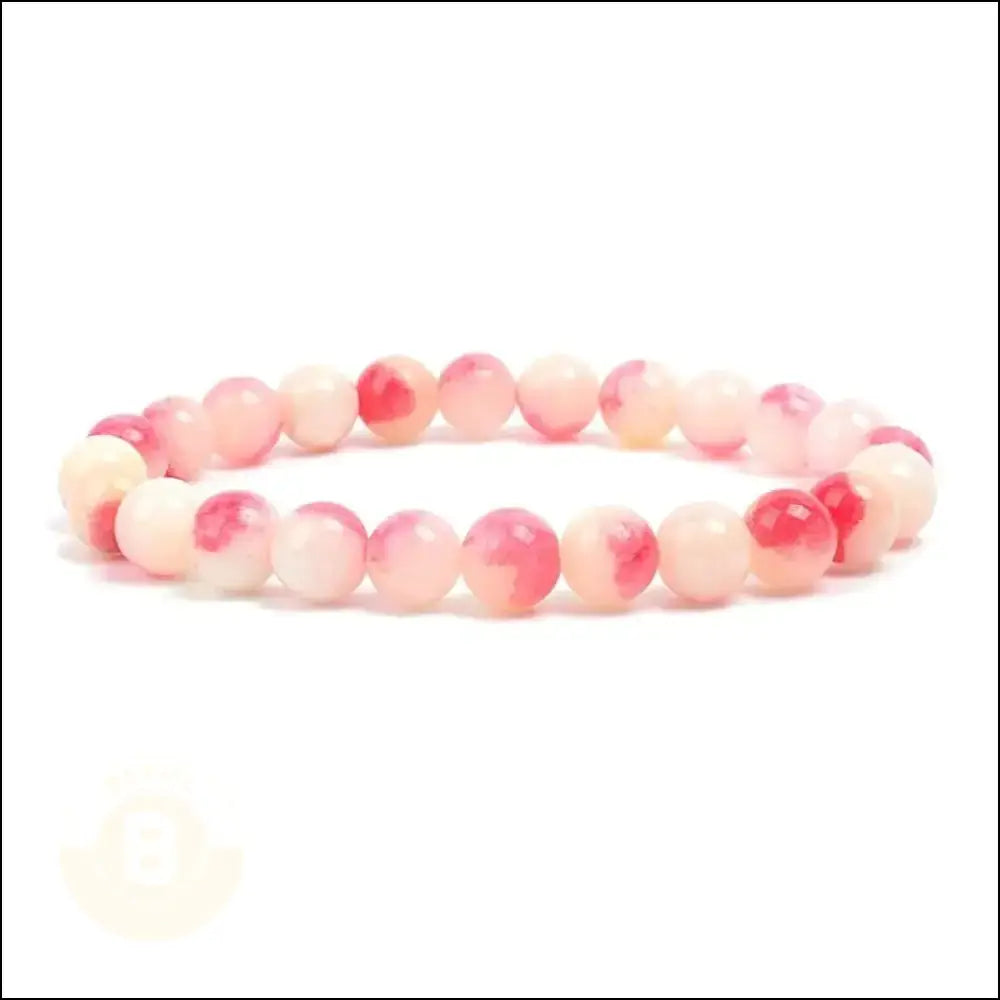 Keller Pink Peach Crystal Bracelet - BERML BY DESIGN JEWELRY FOR MEN
