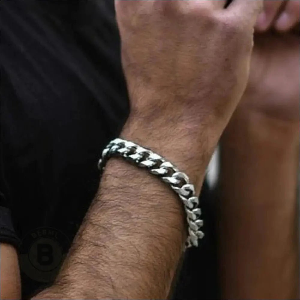 Bracelet cubain Marquez en acier inoxydable