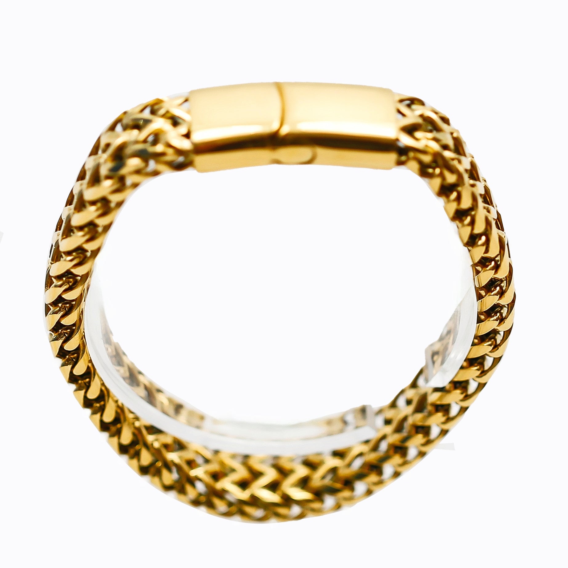 Mattáes Stainless Steel Double Wheat Chain Bracelet