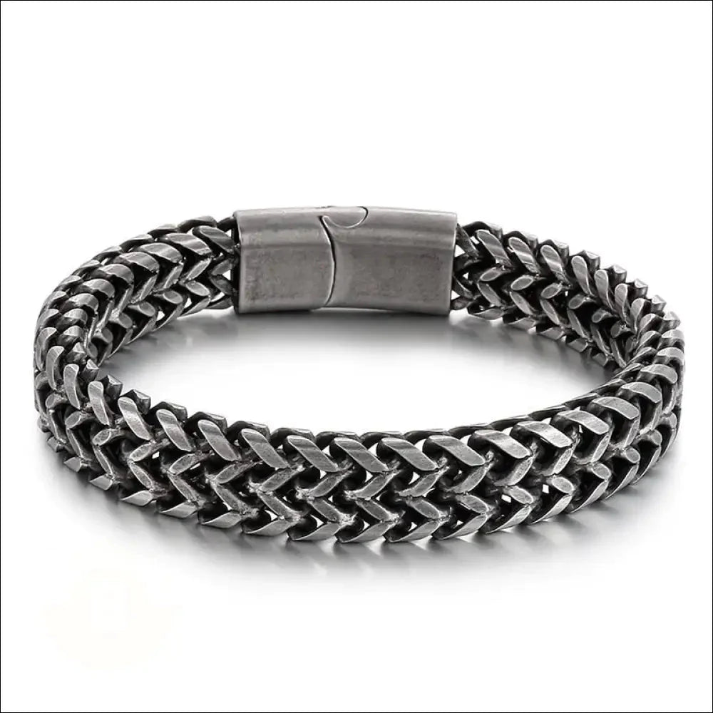 Máxcimo Stainless Steel Double Wheat Chain Bracelet