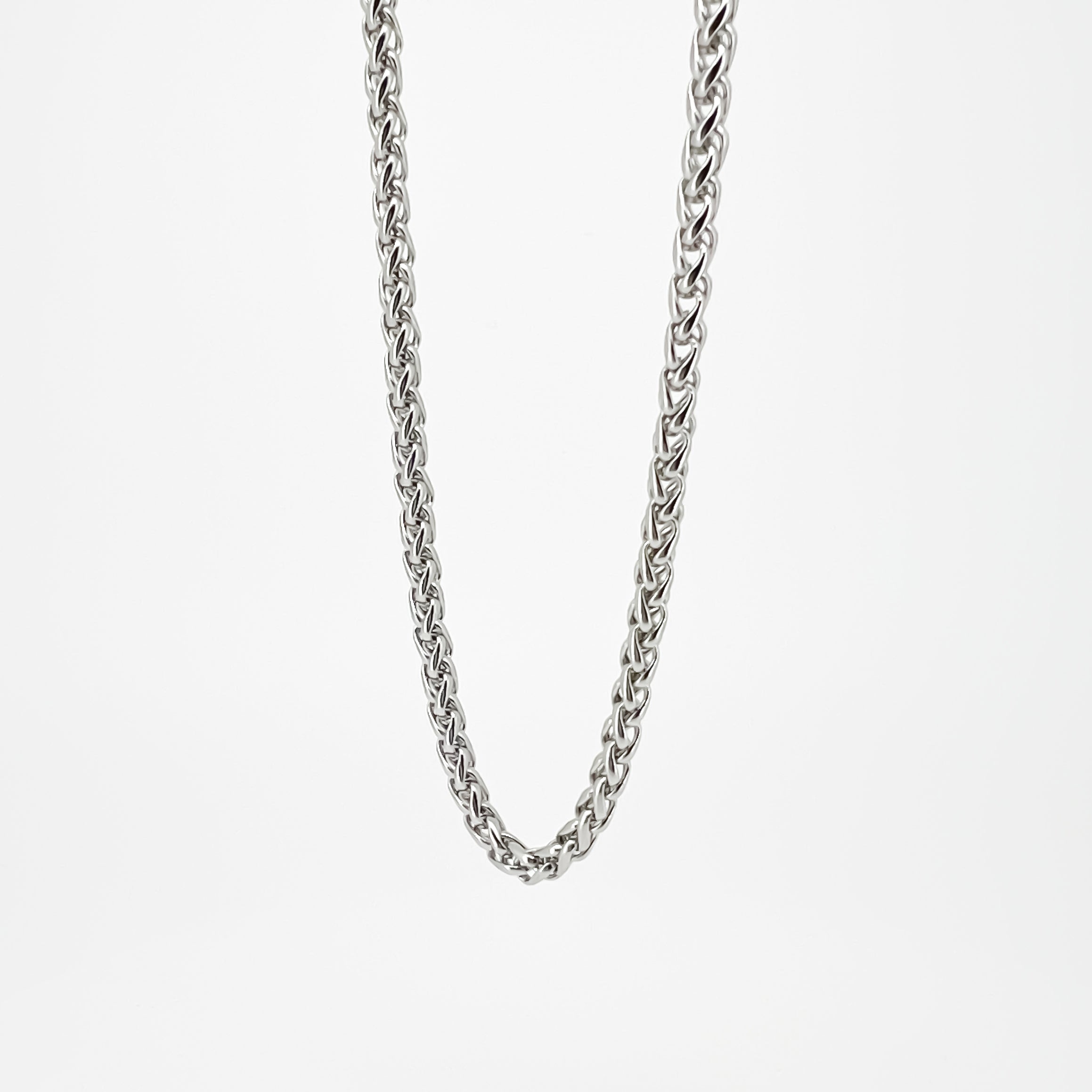 Rahul Stainless Steel Spiga Chain link Necklace