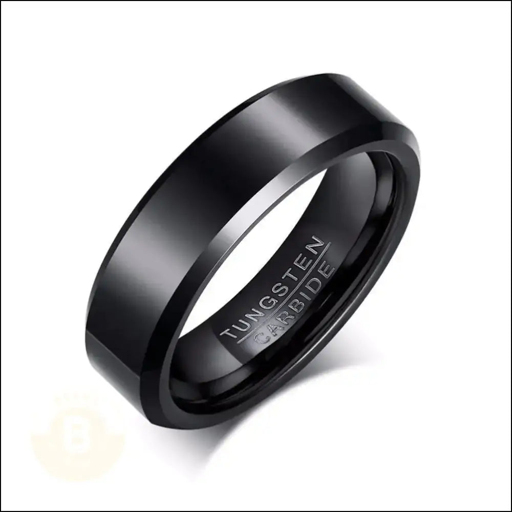 Sigurd Beveled Tungsten Carbide Band (6mm Wide) - BERML BY DESIGN JEWELRY FOR MEN
