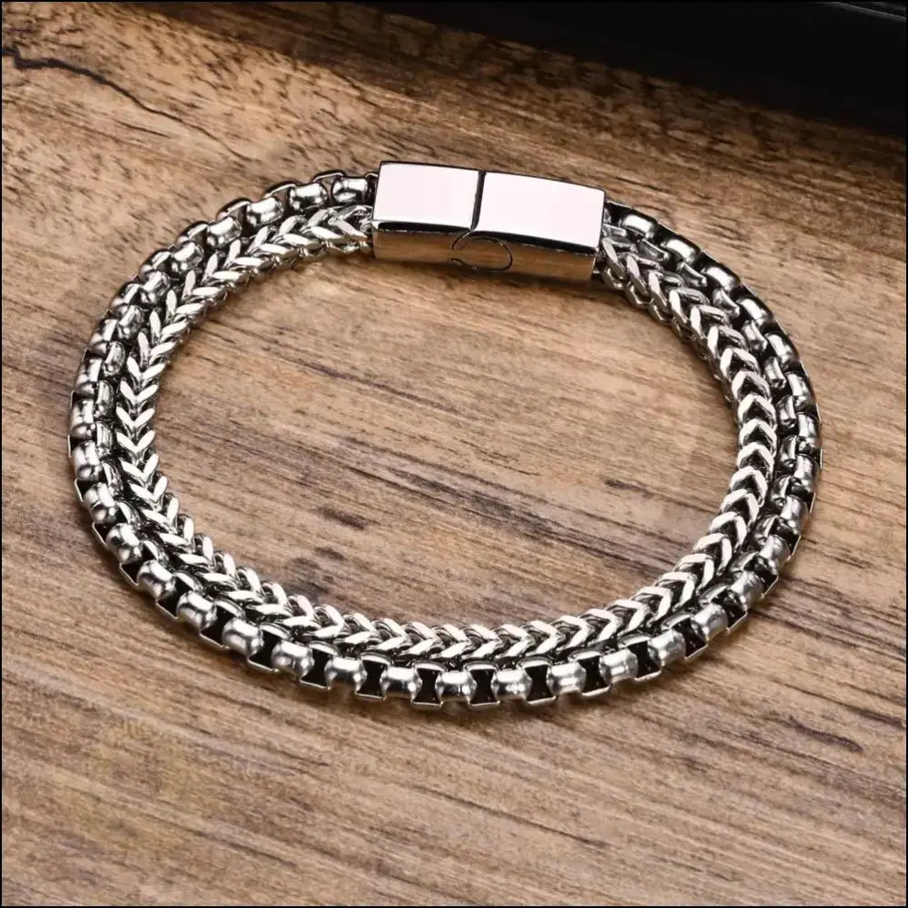 Ysidro Foxtail / Box Chain Bracelet - BERML BY DESIGN JEWELRY FOR MEN