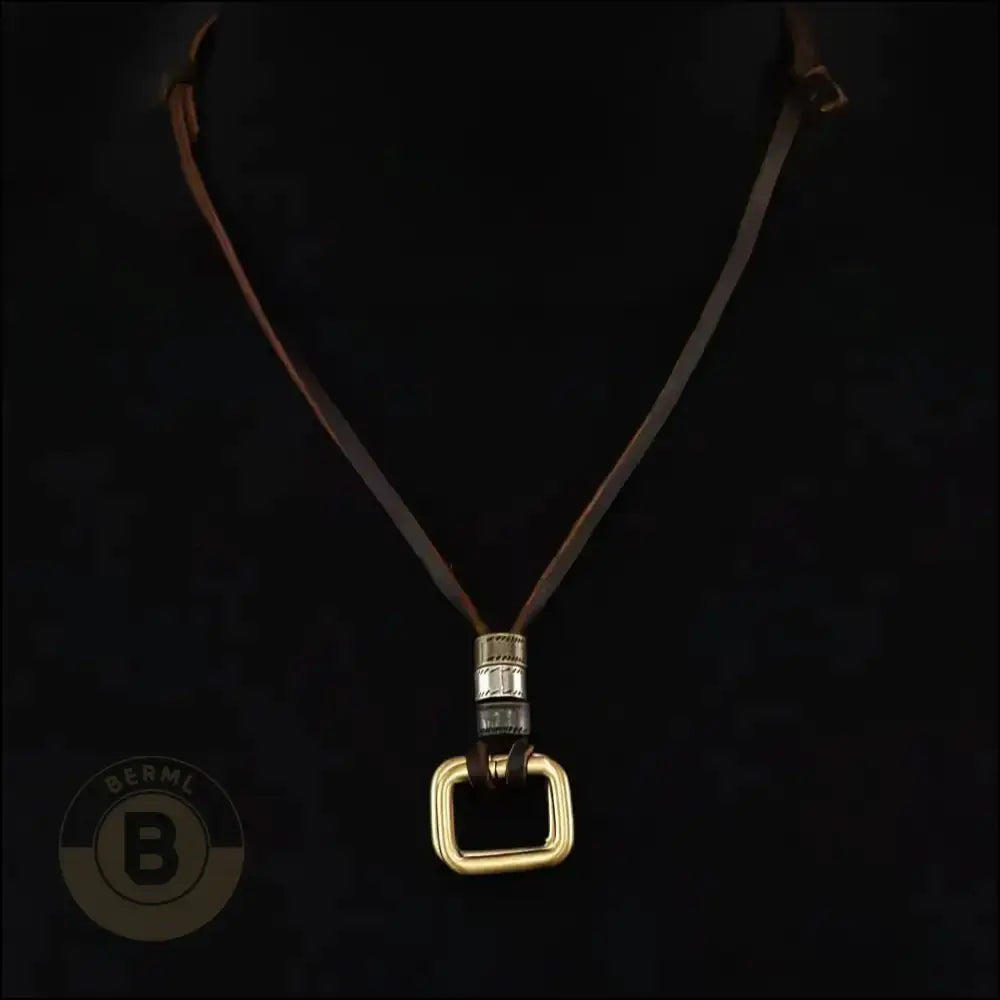 Alrik Leather Torque with Pendant - BERML BY DESIGN JEWELRY FOR MEN