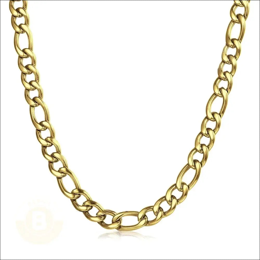 Beckham Stainless Steel Figaro Chain Necklace - BERML BY DESIGN JEWELRY FOR MEN