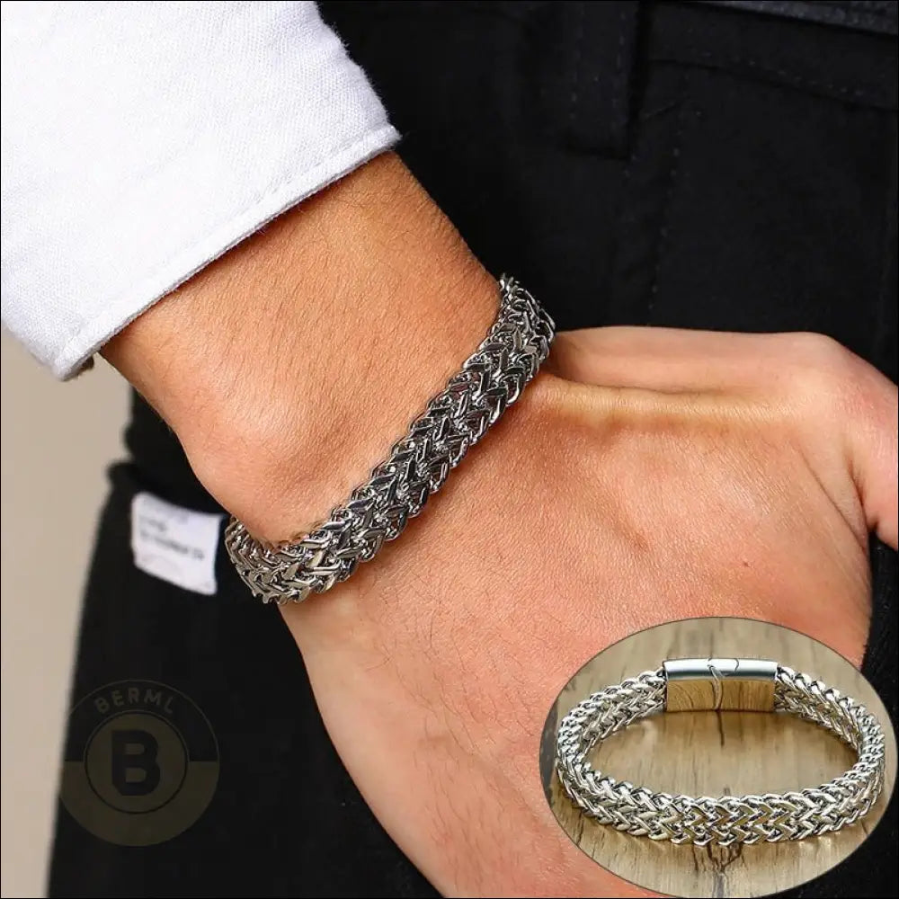 Beltrano Stainless Steel Foxtail Bracelet - BERML BY DESIGN JEWELRY FOR MEN