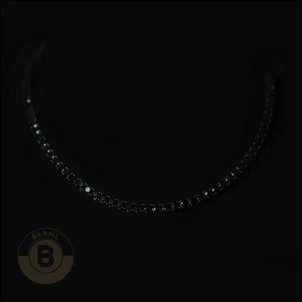 Cezar Black Diamante Choker, 5mm - BERML BY DESIGN JEWELRY FOR MEN