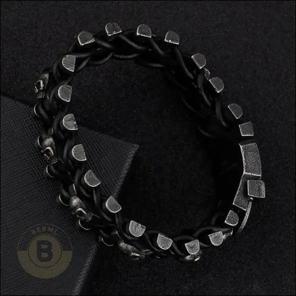 Cristiano Black Skeleton Bracelet - BERML BY DESIGN JEWELRY FOR MEN