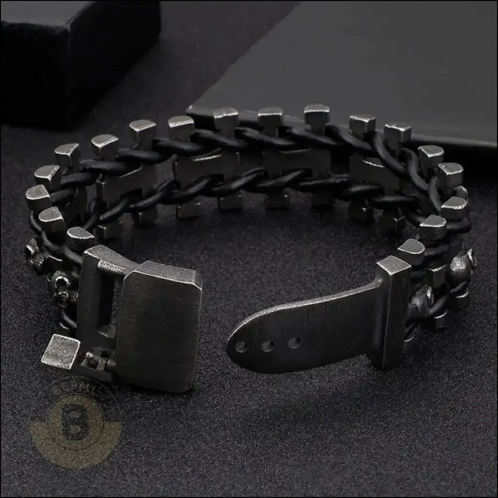 Cristiano Black Skeleton Bracelet - BERML BY DESIGN JEWELRY FOR MEN