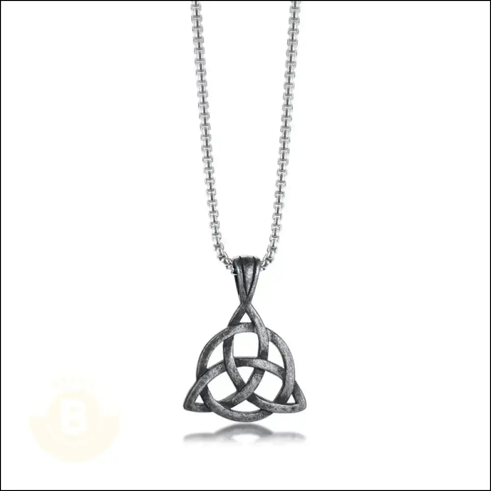 Ferdo Stainless Steel Necklace with Trinity Pendant - BERML BY DESIGN JEWELRY FOR MEN