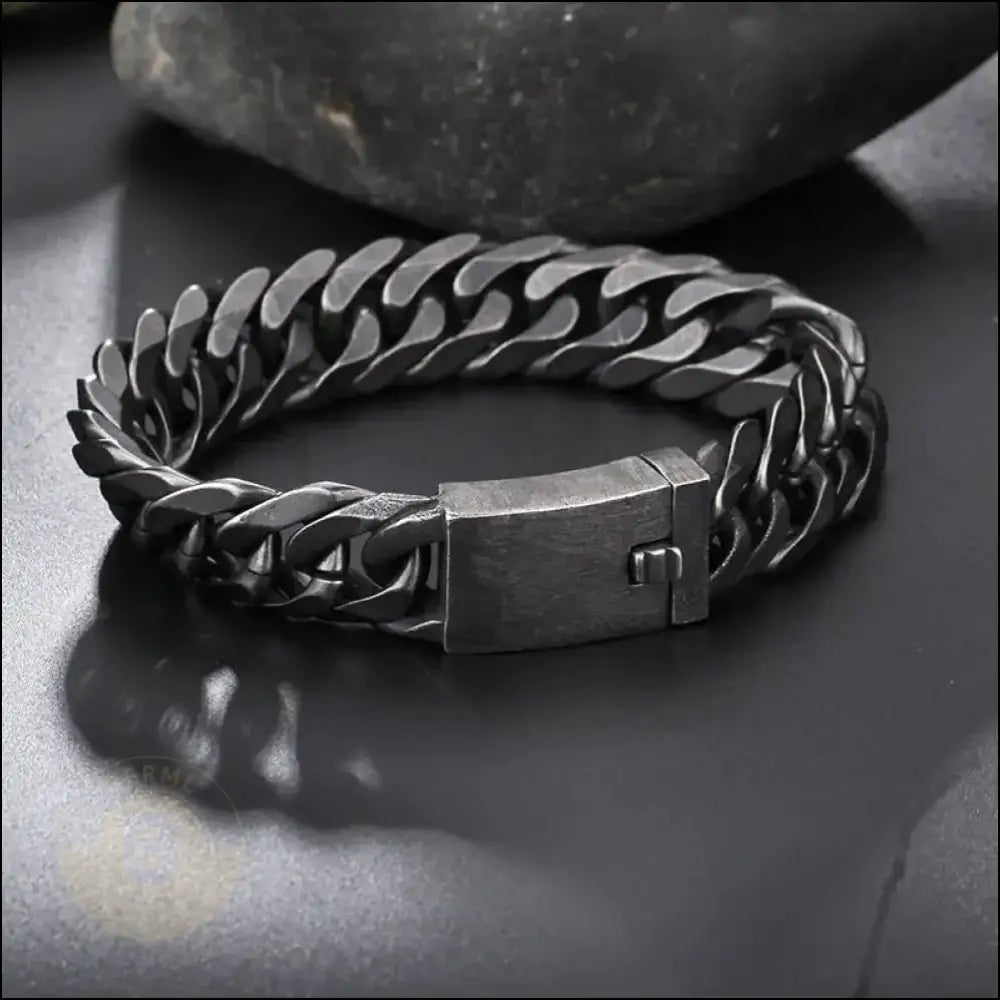 Figueroa Brushed Stainless Steel Chain Bracelet - BERML BY DESIGN JEWELRY FOR MEN